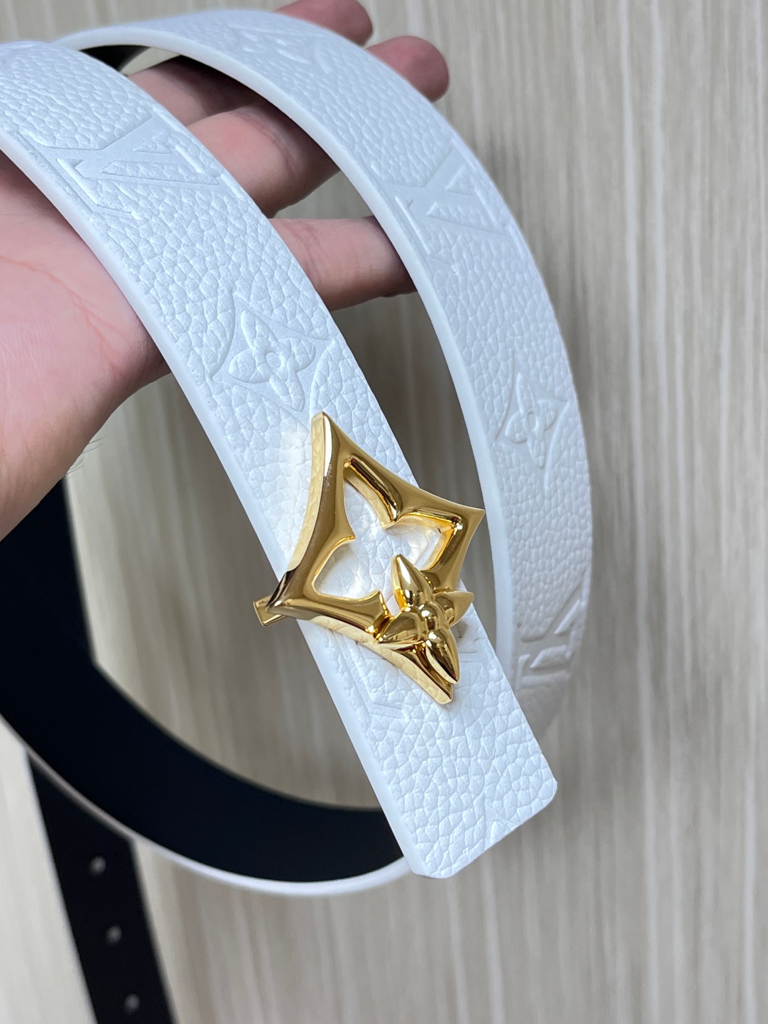Female Basic Belt Cow Leather White