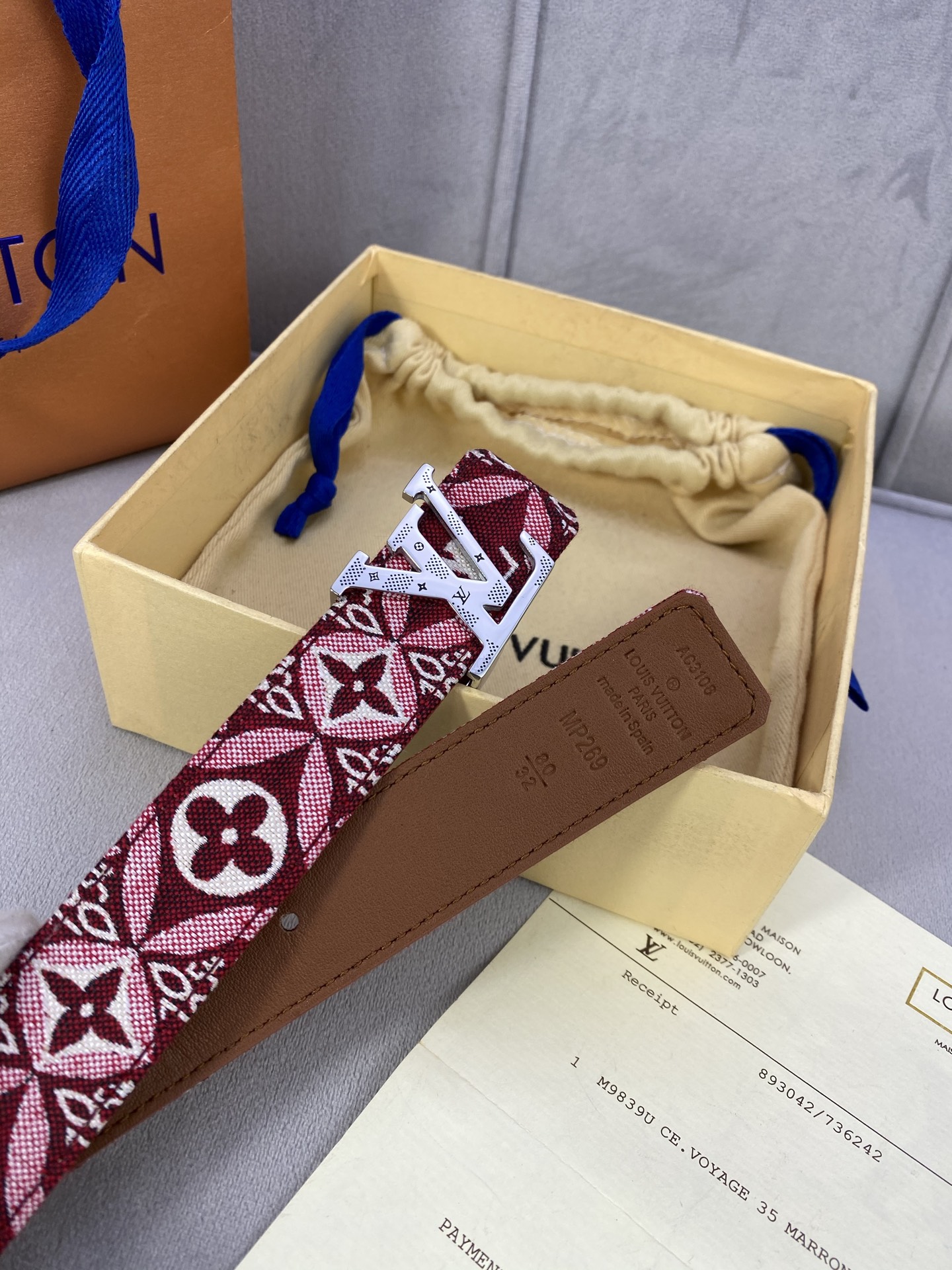 Louis Vuitton Female Basic Belt Cow Leather 13514-m-l