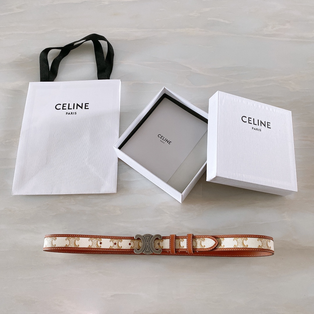 Female Basic Belt Cow Leather White 13514-m-l