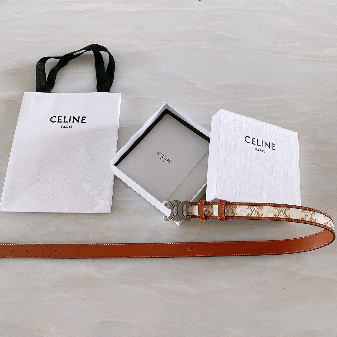 Female Basic Belt Cow Leather White 13514-m-l
