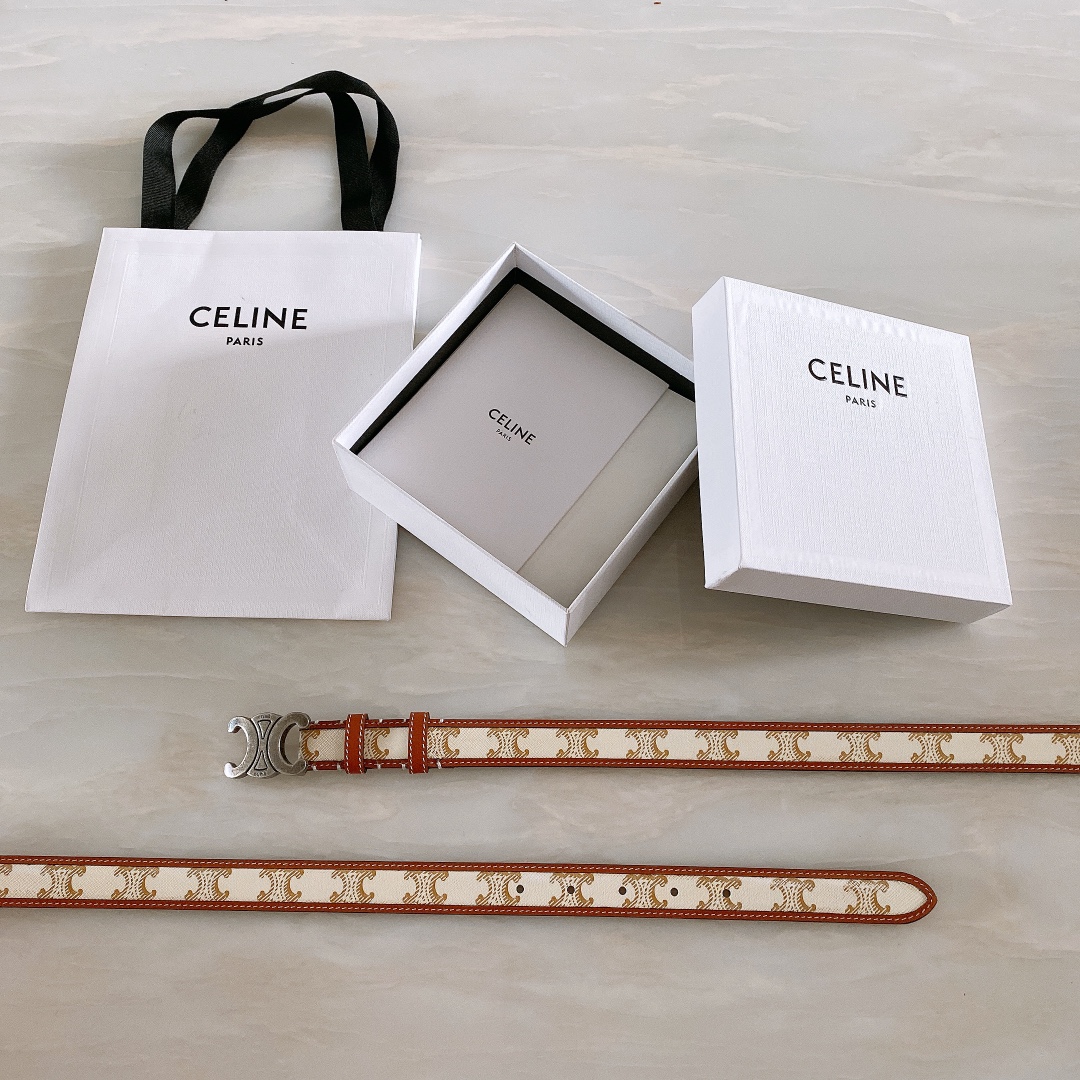 Female Basic Belt Cow Leather White 13514-m-l