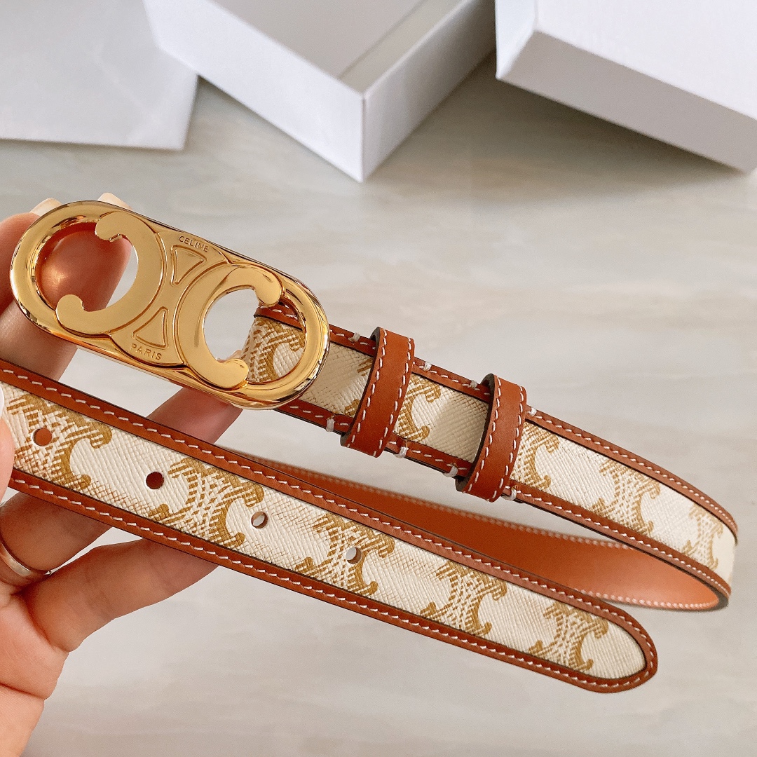 Female Basic Belt Cow Leather White 13514-m-l