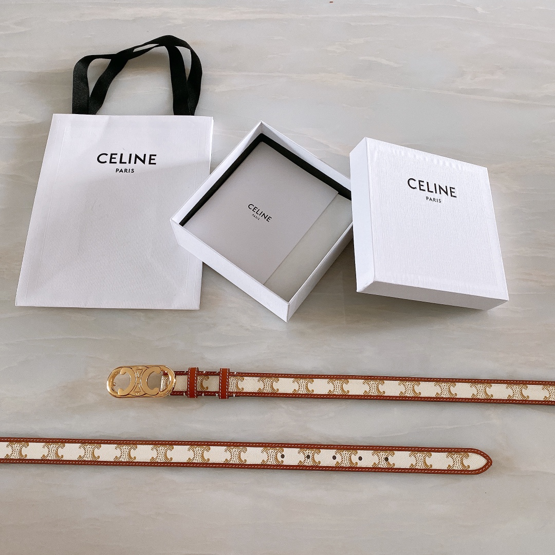 Female Basic Belt Cow Leather White 13514-m-l