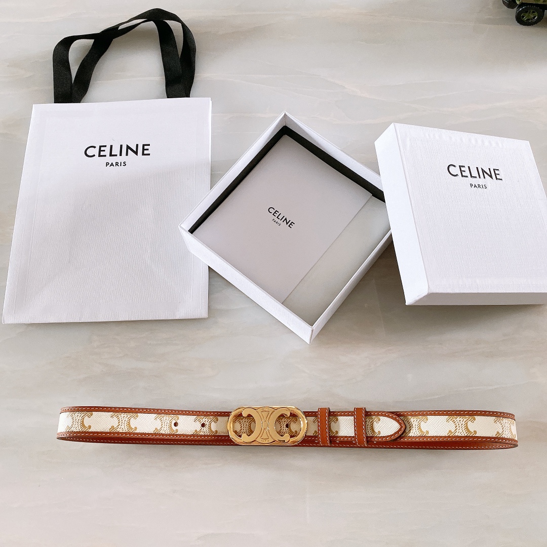 Female Basic Belt Cow Leather White 13514-m-l
