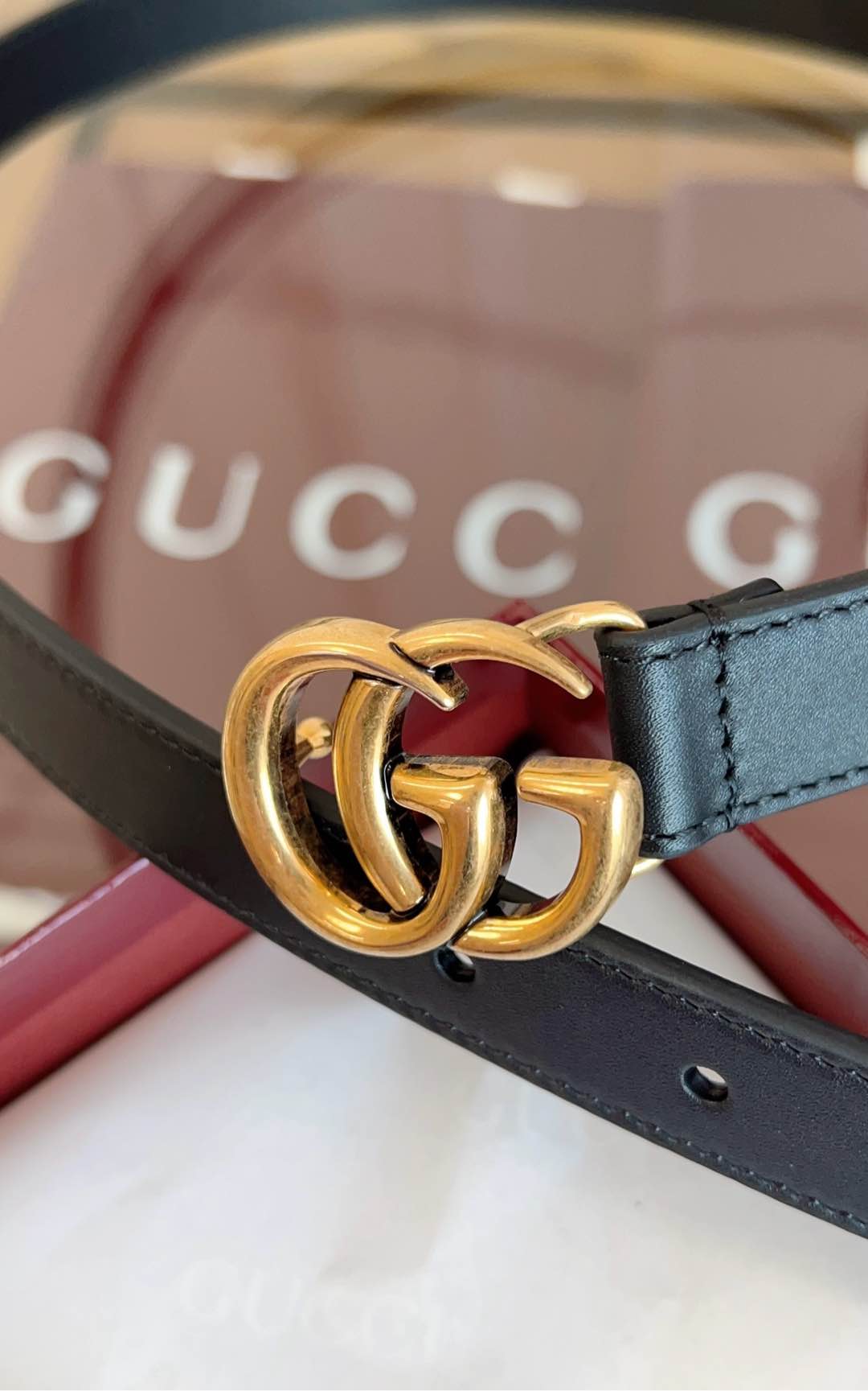 Gucci Female Basic Belt Cow Leather Black