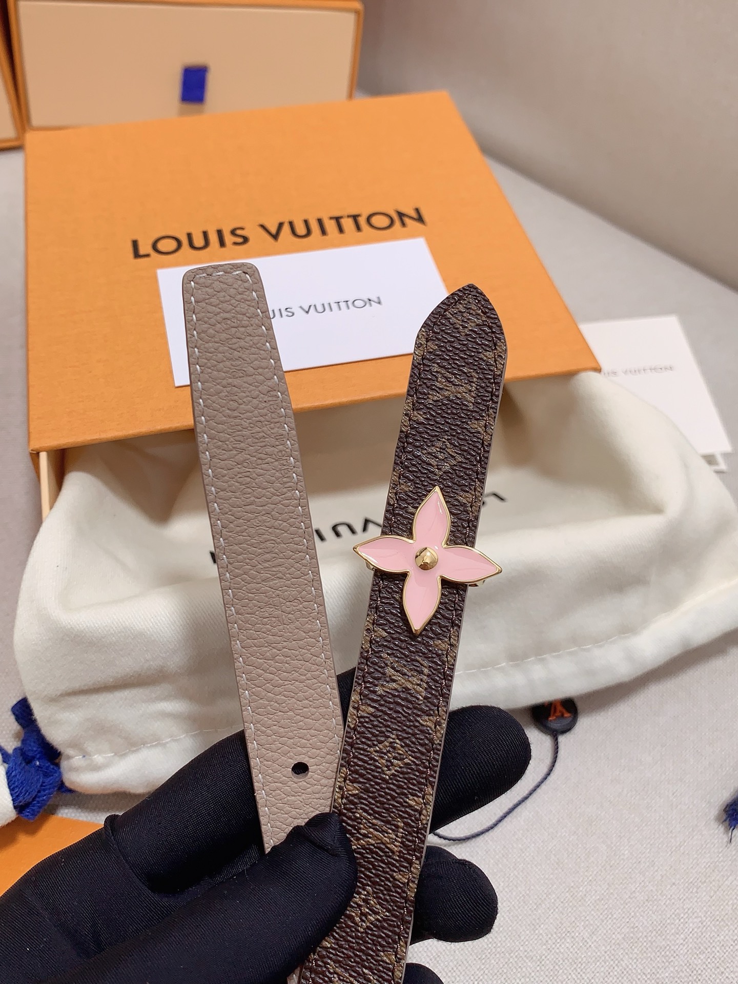 Louis Vuitton Female Leather Belt 5mm-s-m-l