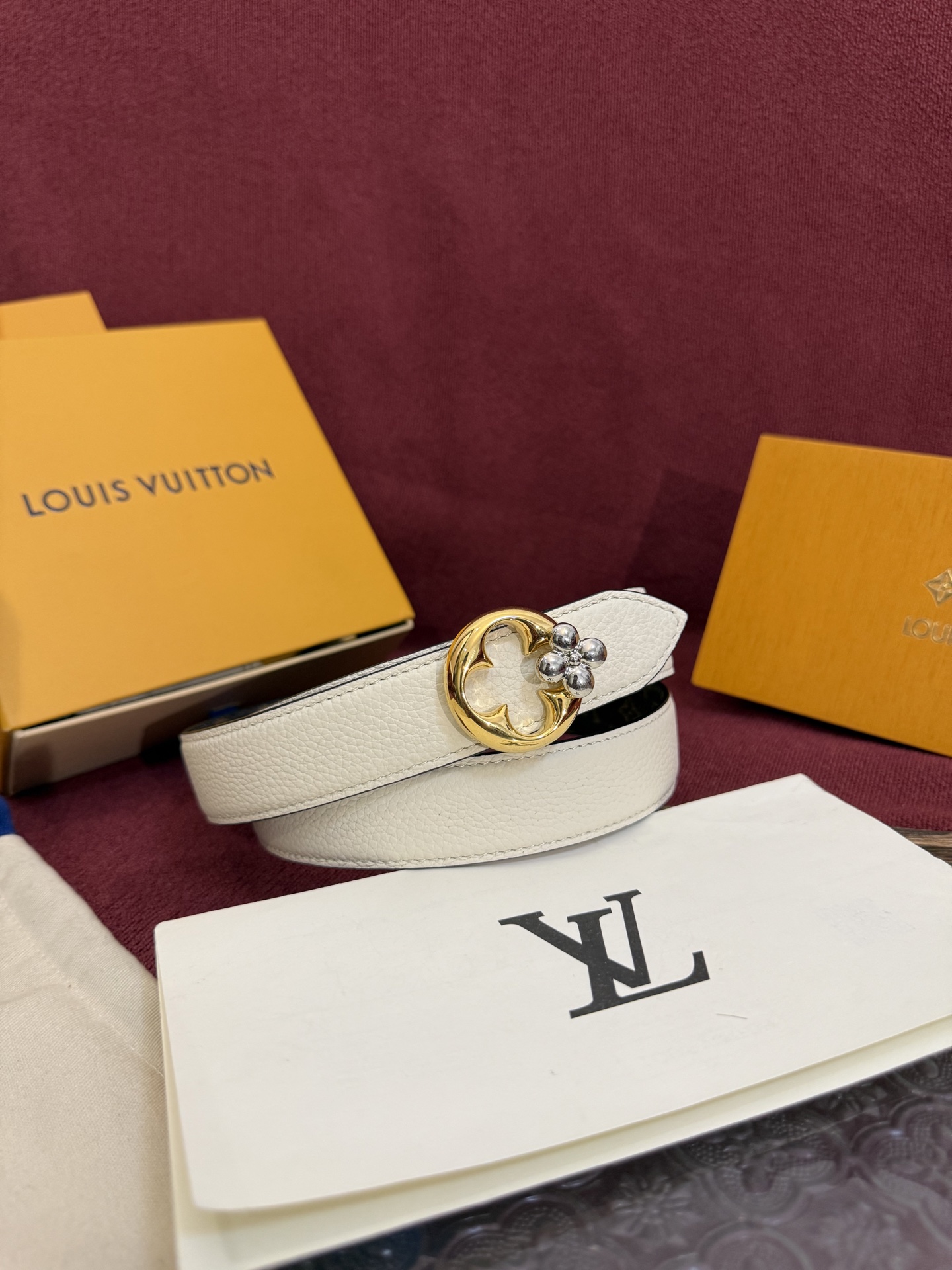 Louis Vuitton Female Basic Belt Canvas Gold 30mm-m-l