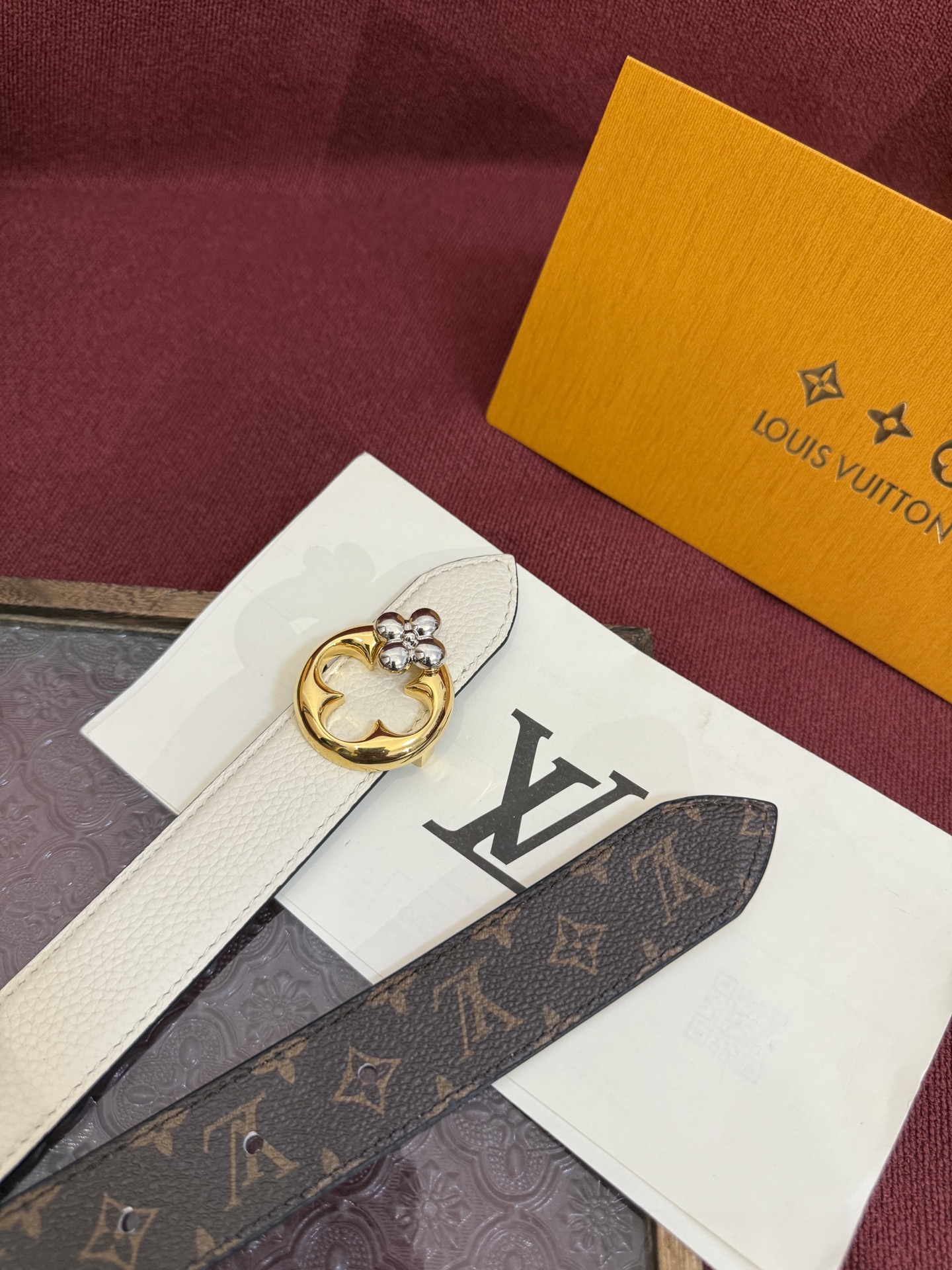 Louis Vuitton Female Basic Belt Canvas Gold 30mm-m-l