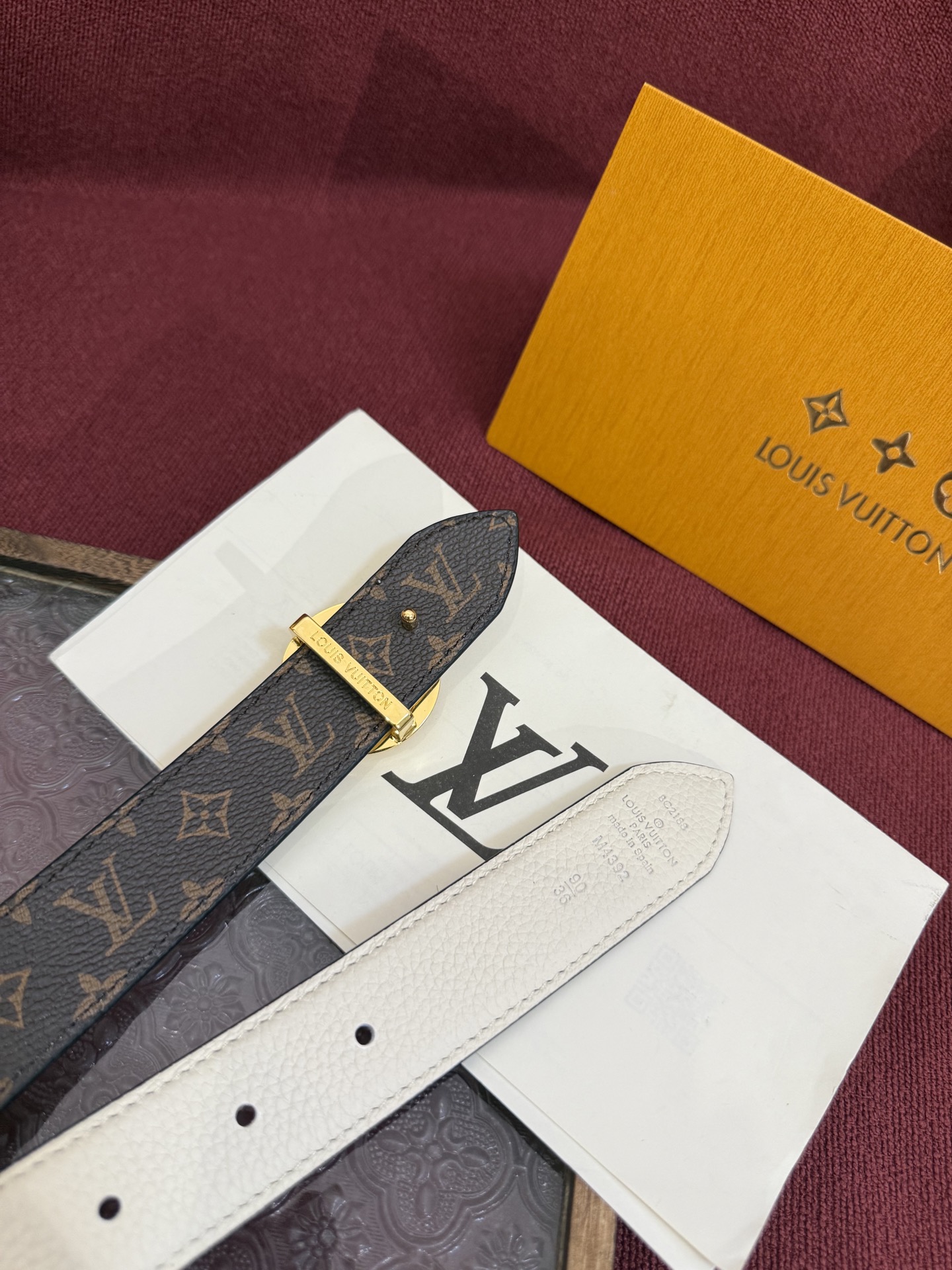 Louis Vuitton Female Basic Belt Canvas Gold 30mm-m-l