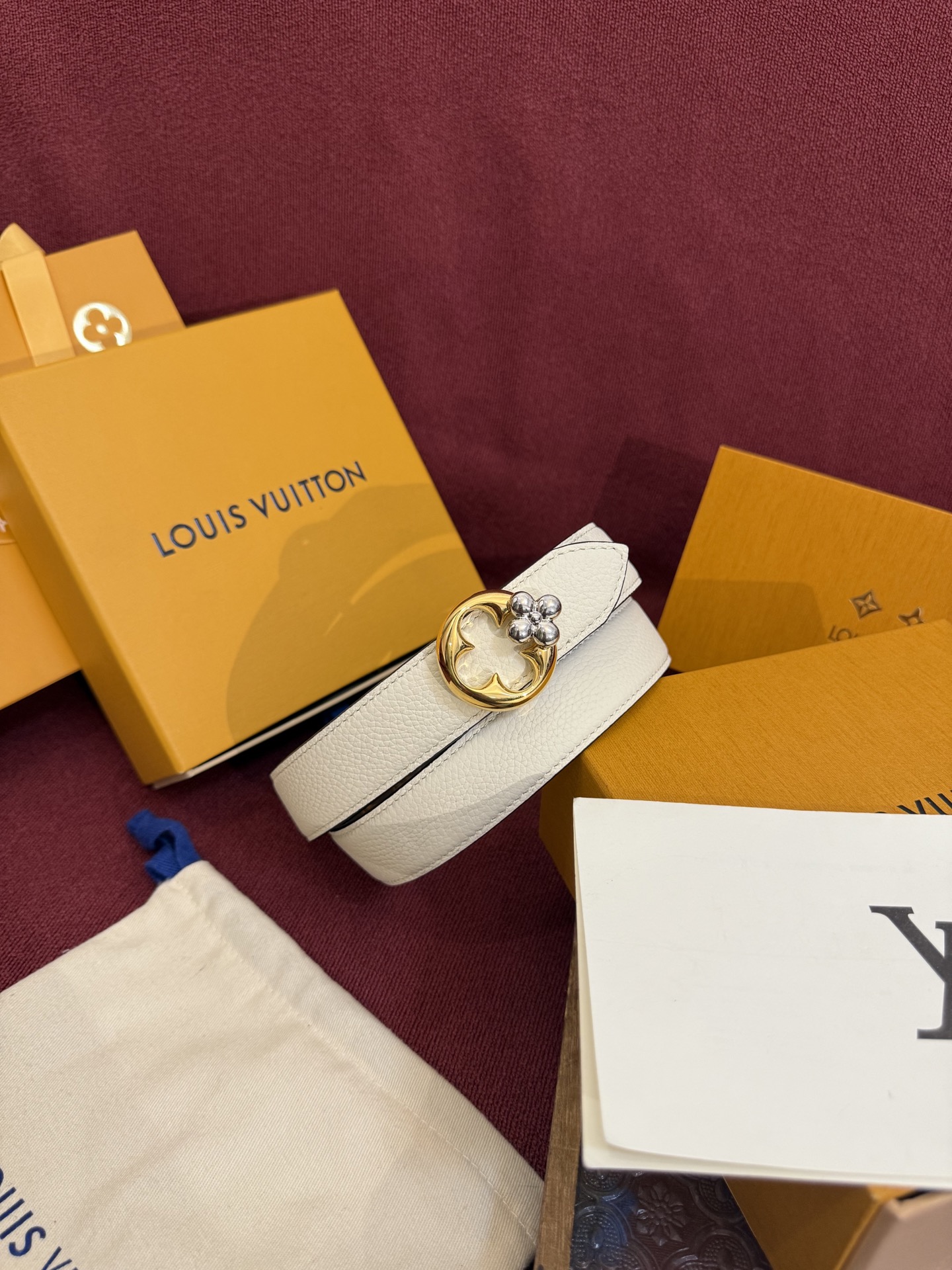 Louis Vuitton Female Basic Belt Canvas Gold 30mm-m-l