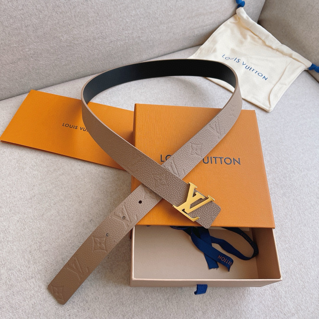 Louis Vuitton Female Basic Belt Cow Leather 30mm-m-l