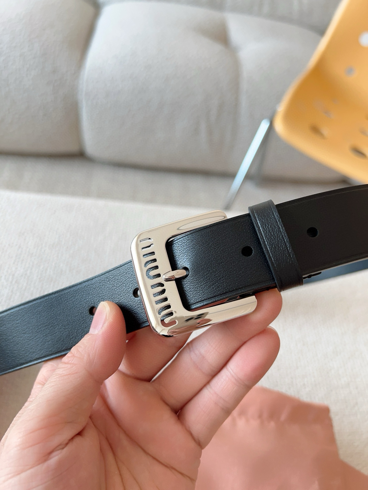 Miu Miu Female Leather Belt 30mm-m