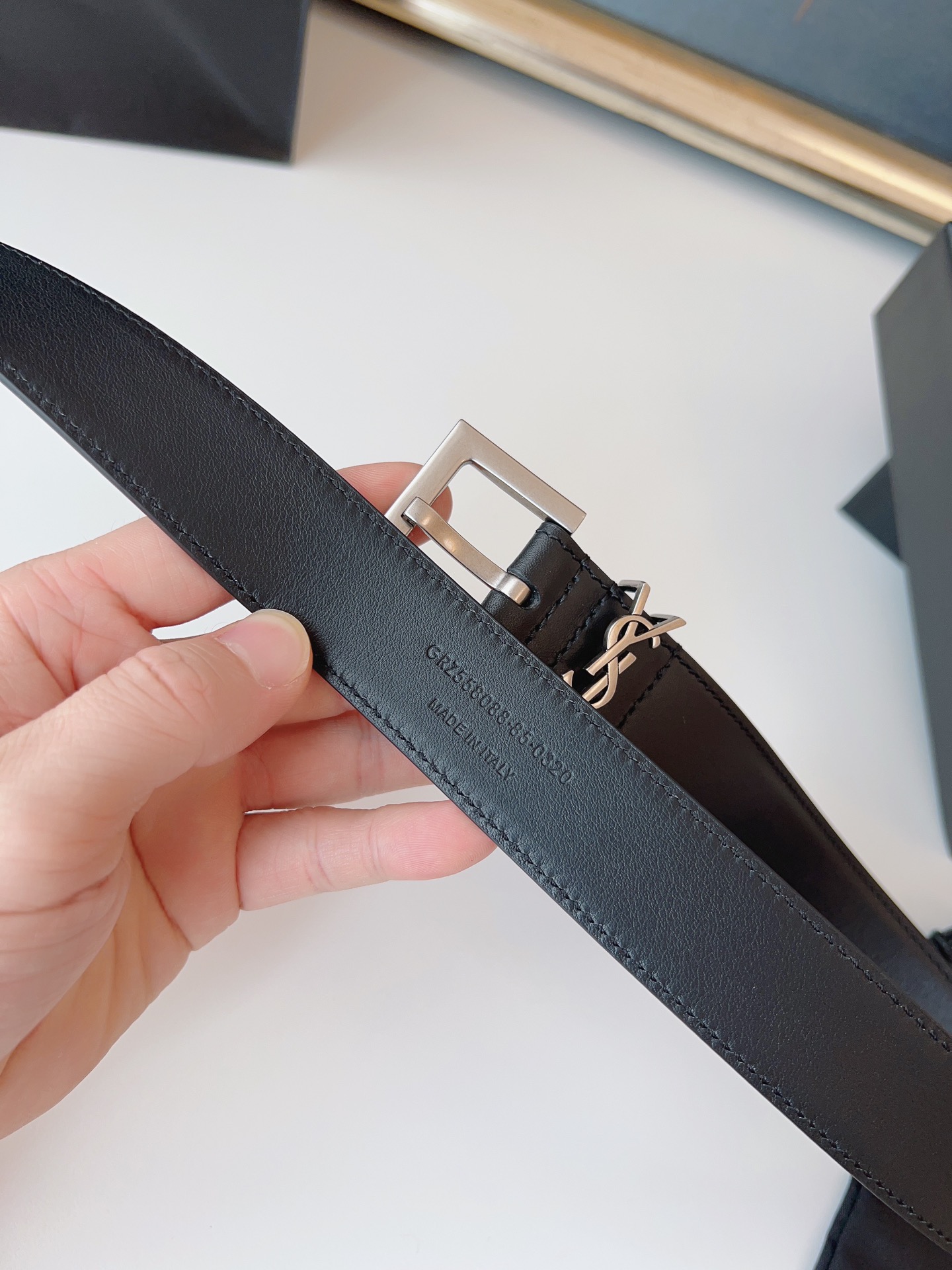 Saint Laurent Female Leather Belt Cow Leather S-m-l