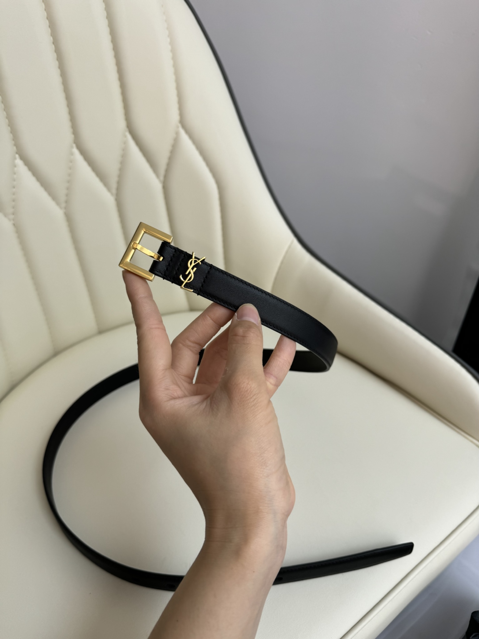 Saint Laurent Female Leather Belt 13514-s-m-l