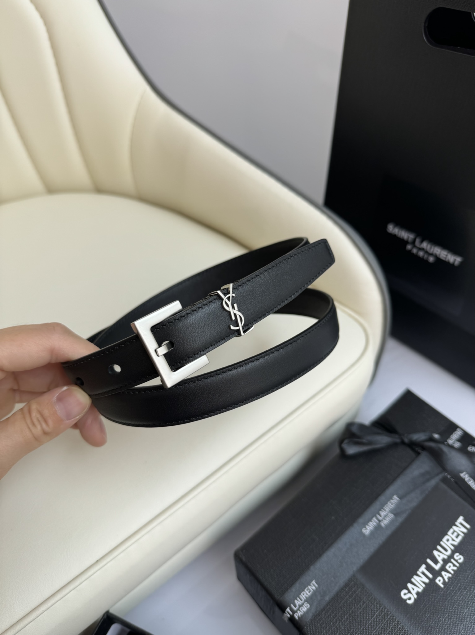 Saint Laurent Female Leather Belt 13514-s-m-l