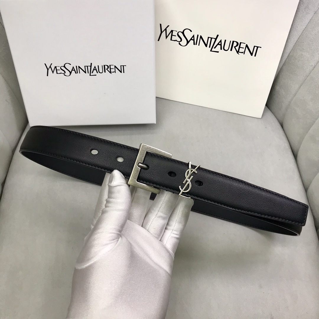 Saint Laurent Female Pin Buckle Belt Black S-m-l