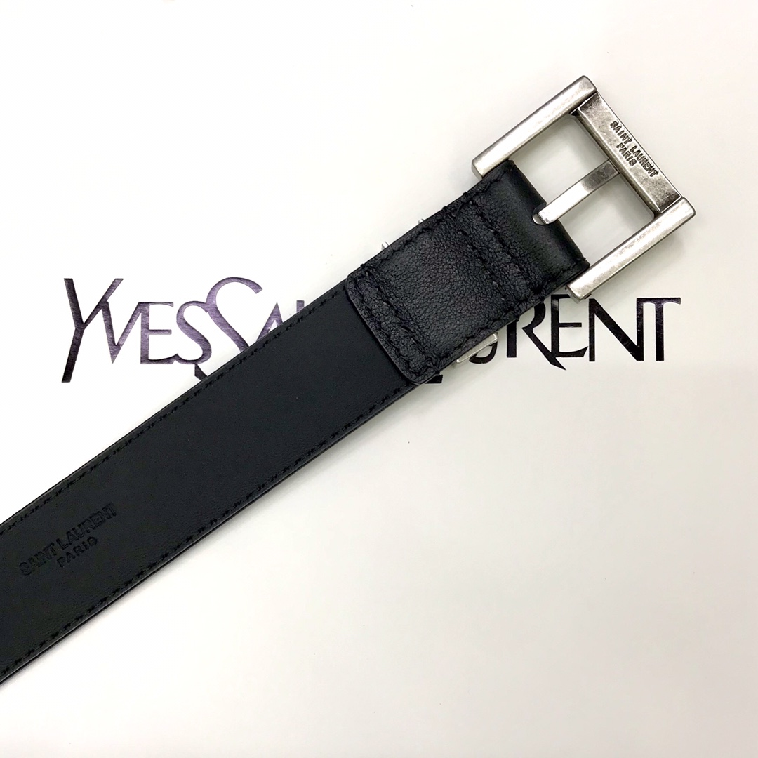 Saint Laurent Female Pin Buckle Belt Black S-m-l