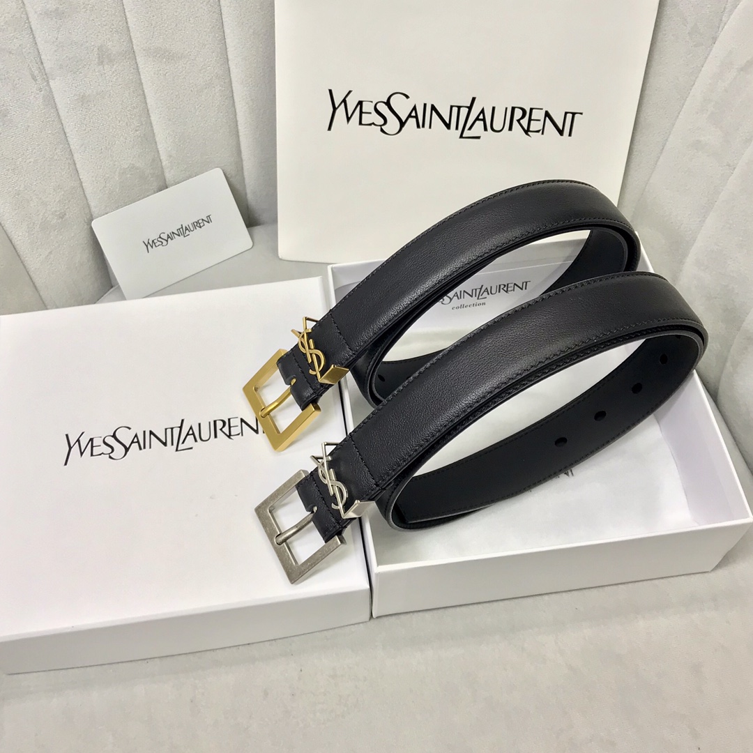 Saint Laurent Female Pin Buckle Belt Black S-m-l