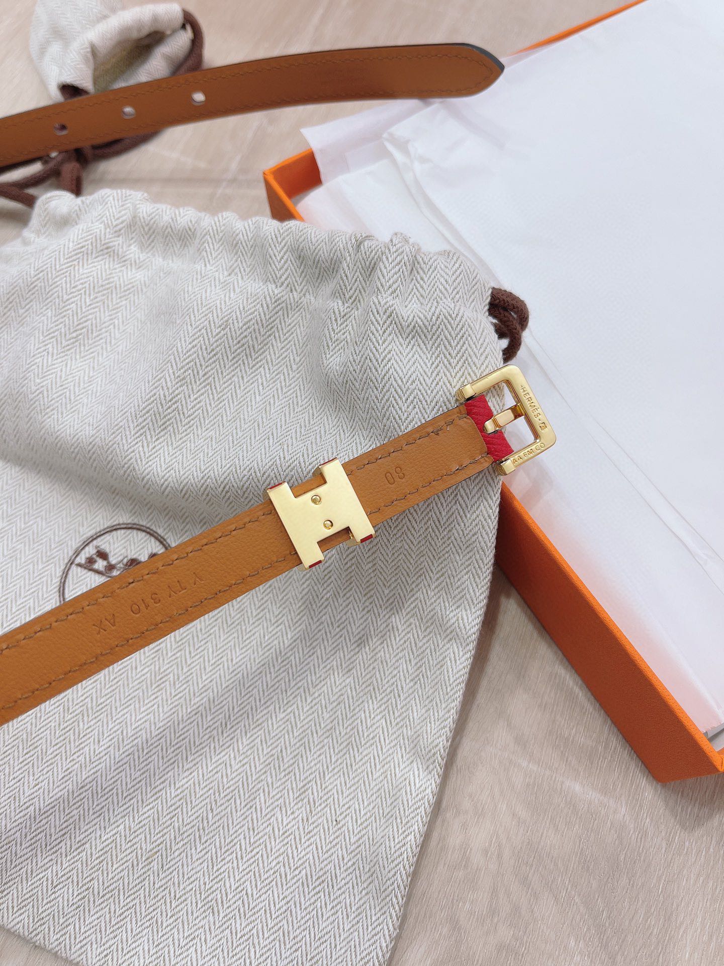Hermès Female Pin Buckle Belt Cow Leather 13514-s-m