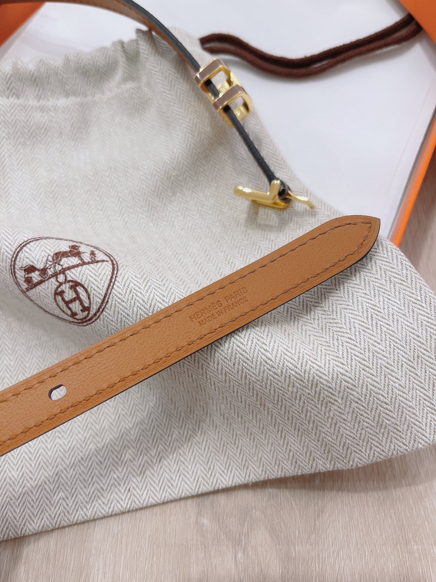 Hermès Female Pin Buckle Belt Cow Leather 13514-s-m