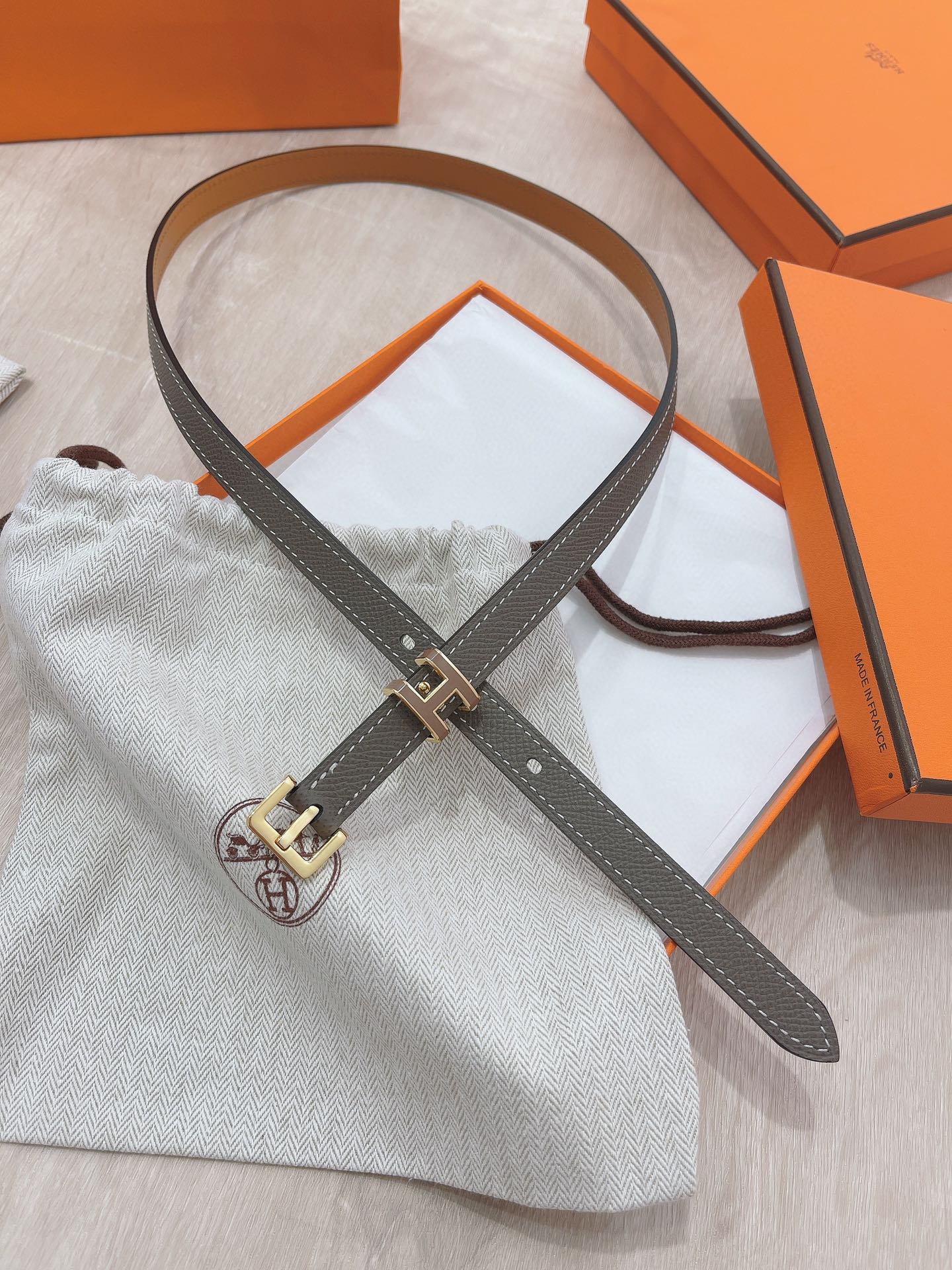 Hermès Female Pin Buckle Belt Cow Leather 13514-s-m