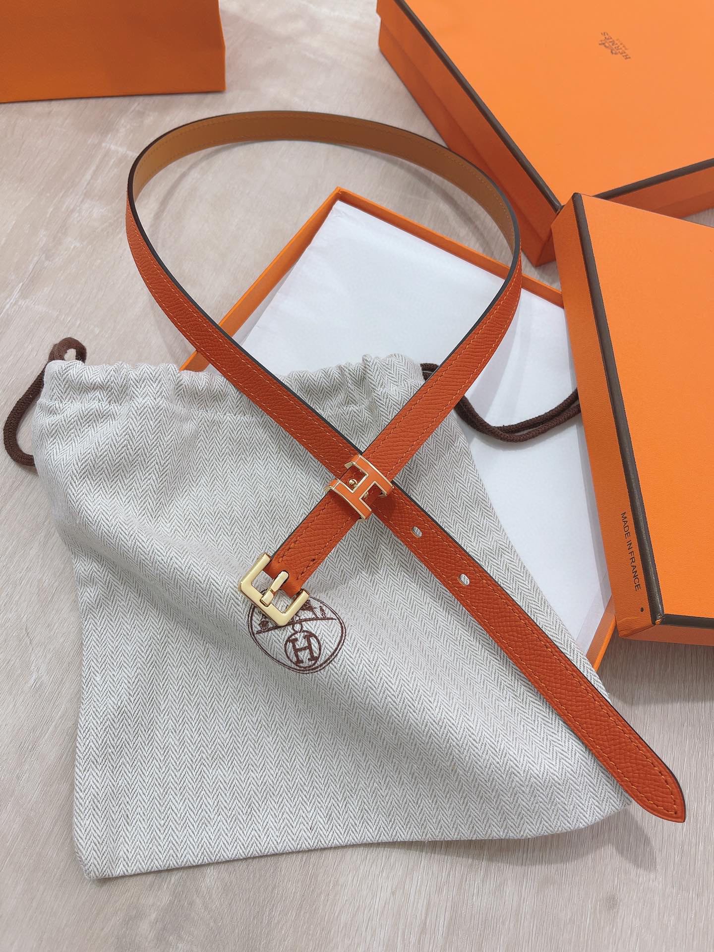 Hermès Female Pin Buckle Belt Cow Leather 13514-s-m
