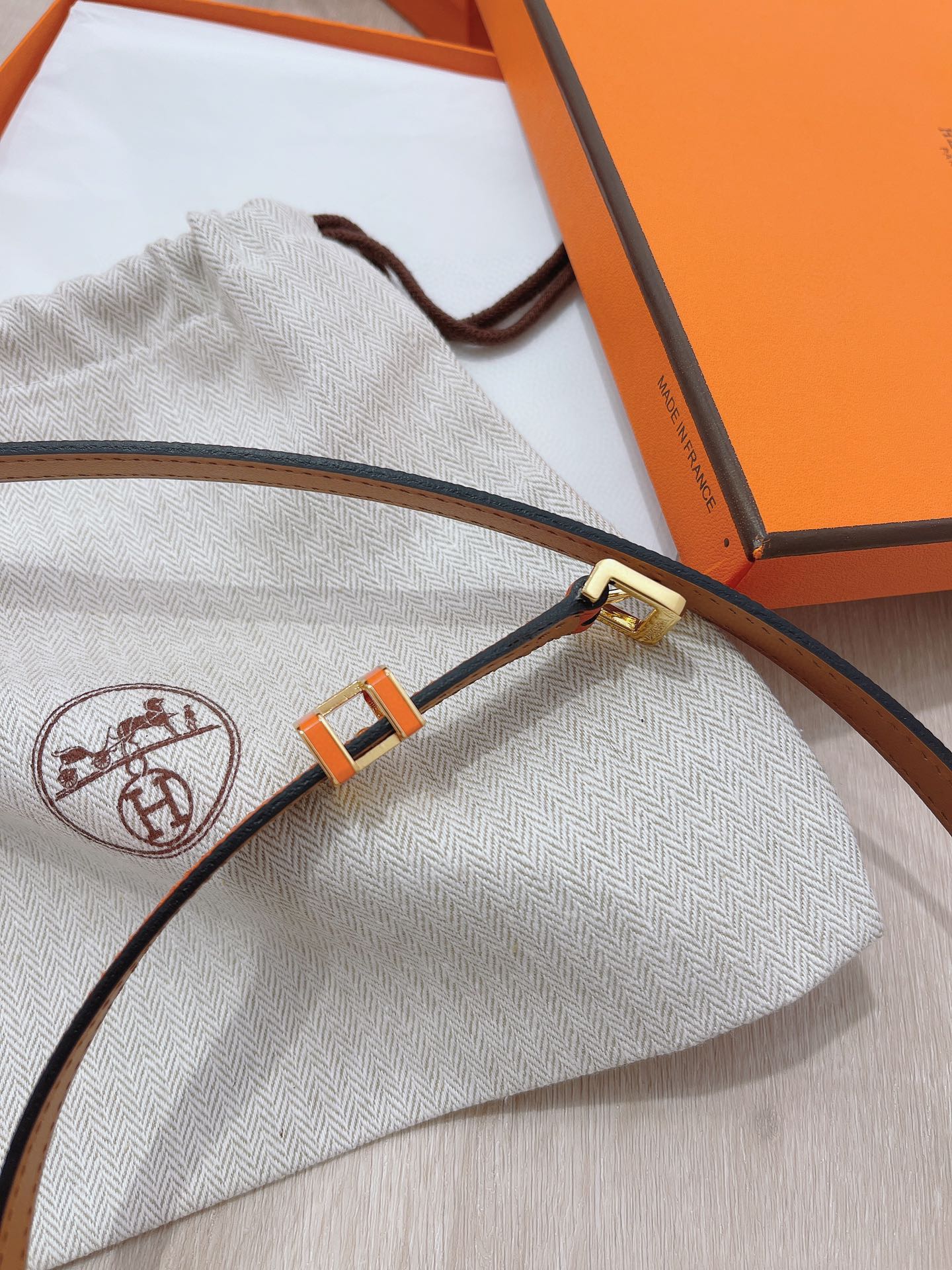 Hermès Female Pin Buckle Belt Cow Leather 13514-s-m