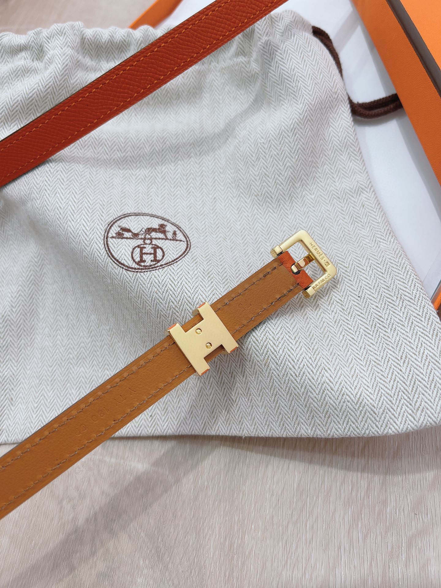 Hermès Female Pin Buckle Belt Cow Leather 13514-s-m