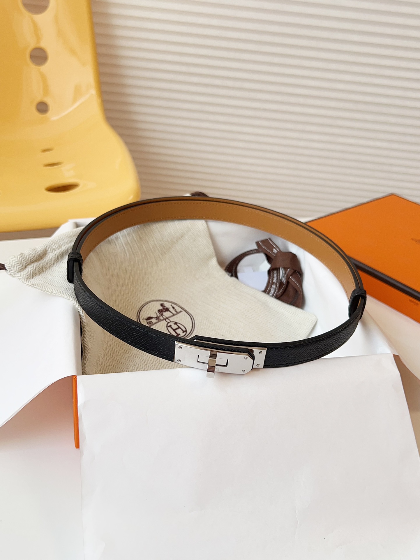Hermès Female Leather Belt Cow Leather 18mm-s-m-l