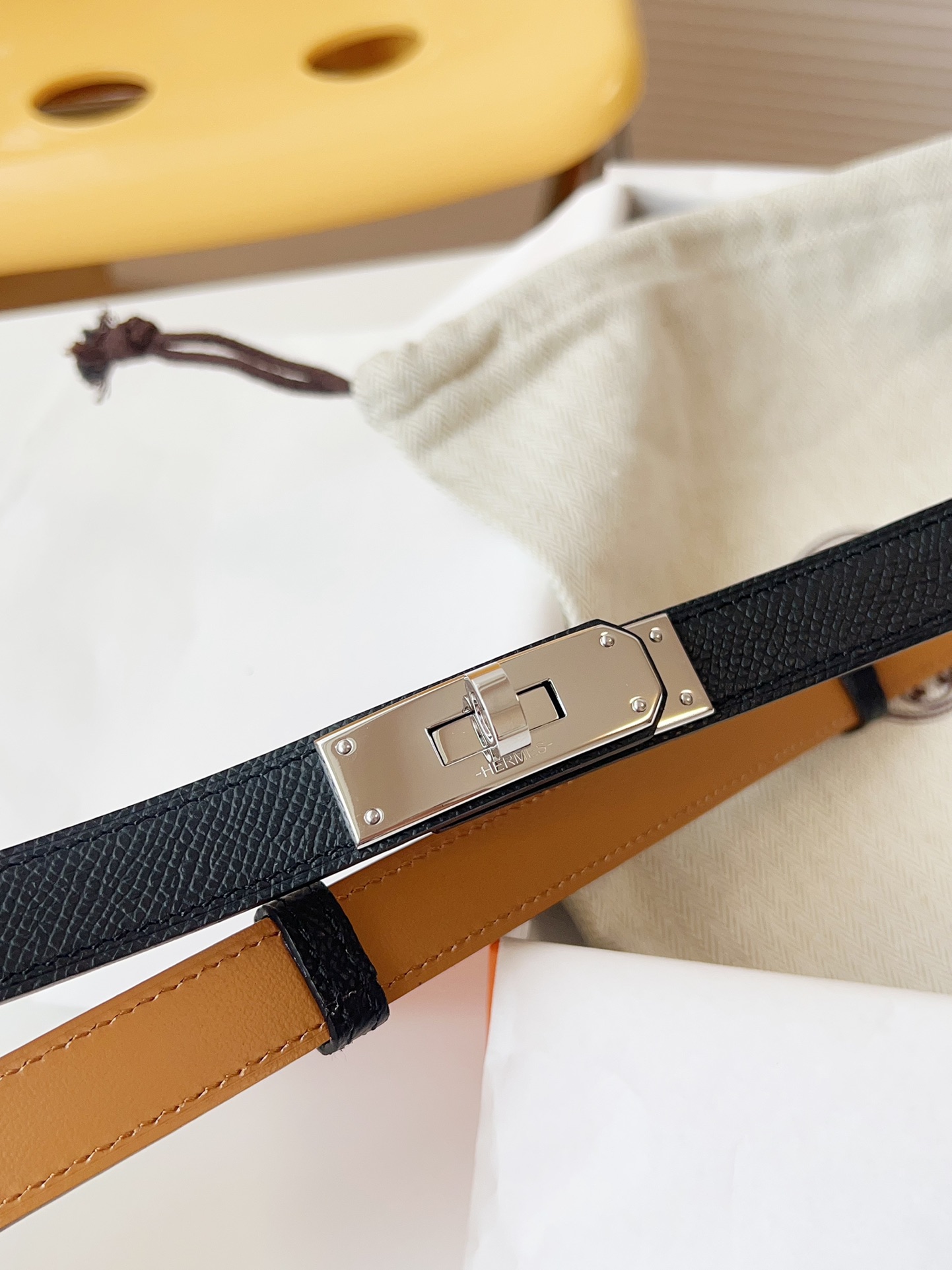 Hermès Female Leather Belt Cow Leather 18mm-s-m-l