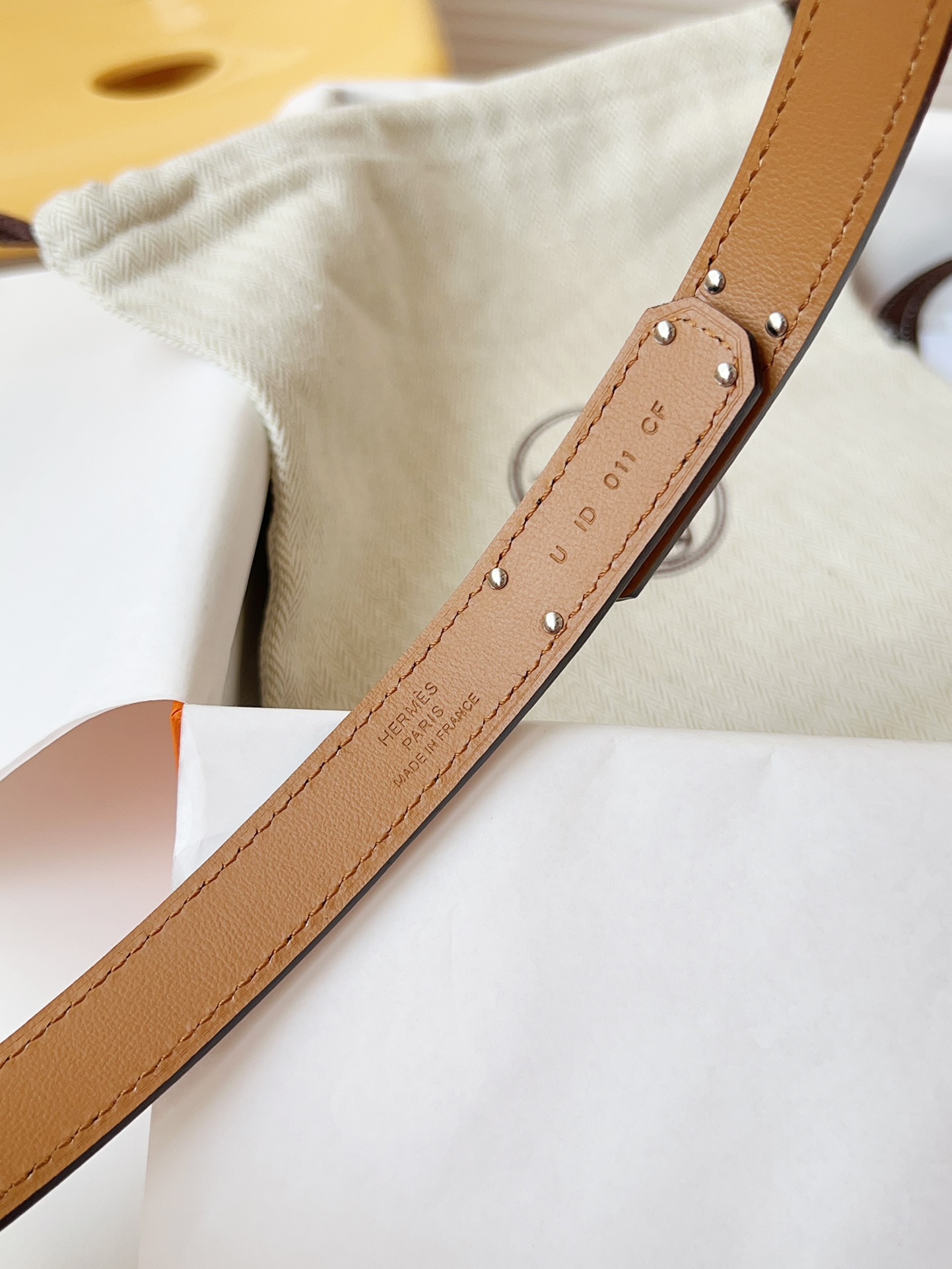 Hermès Female Leather Belt Cow Leather 18mm-s-m-l