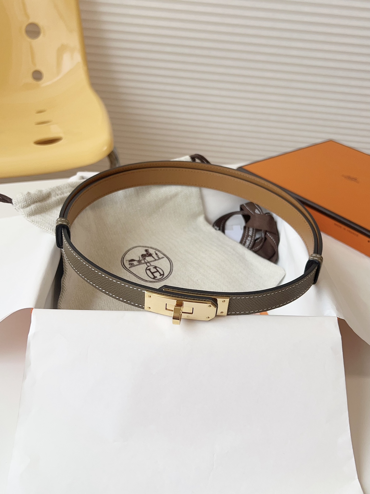 Hermès Female Leather Belt Cow Leather 18mm-s-m-l