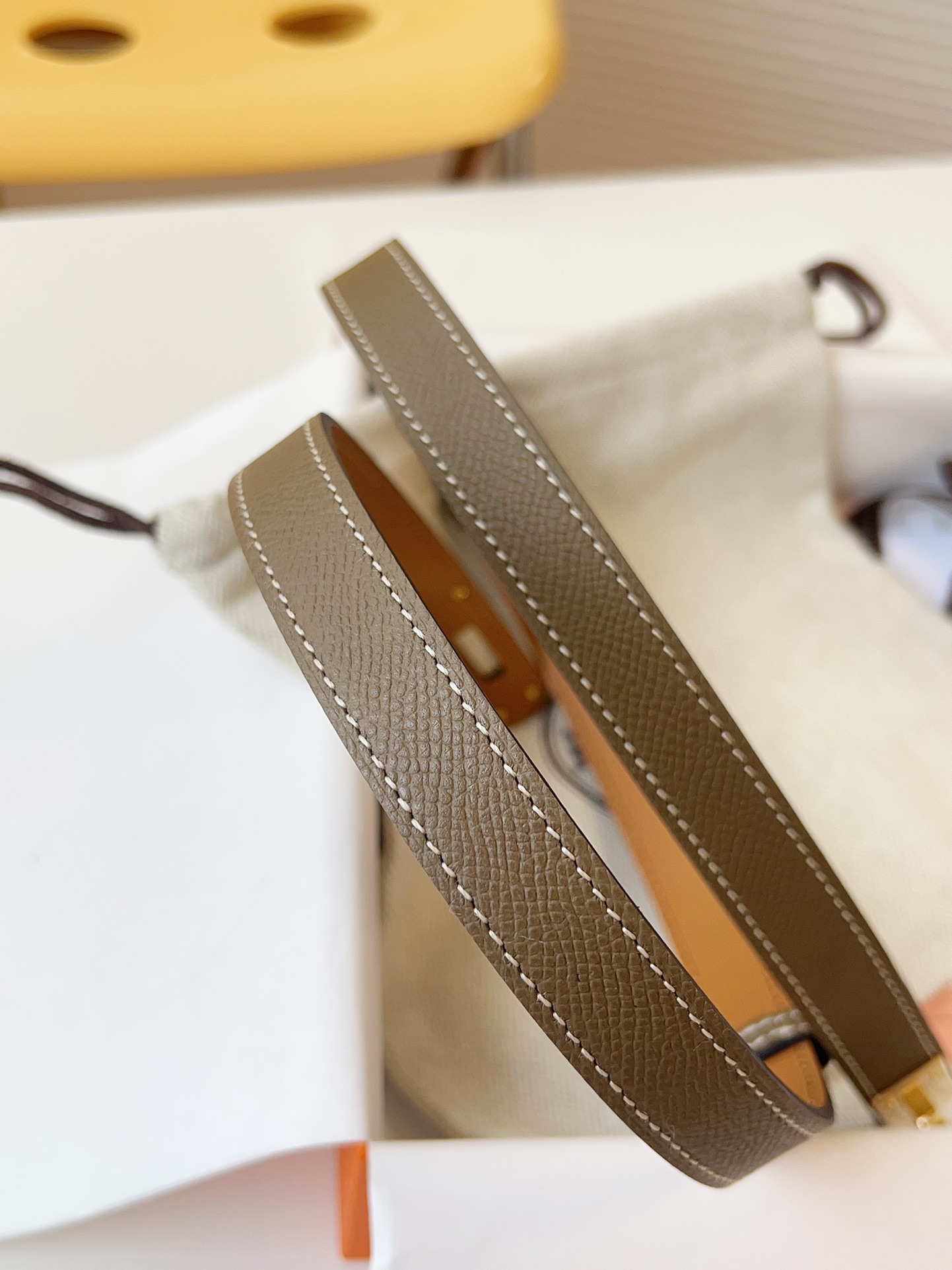 Hermès Female Leather Belt Cow Leather 18mm-s-m-l