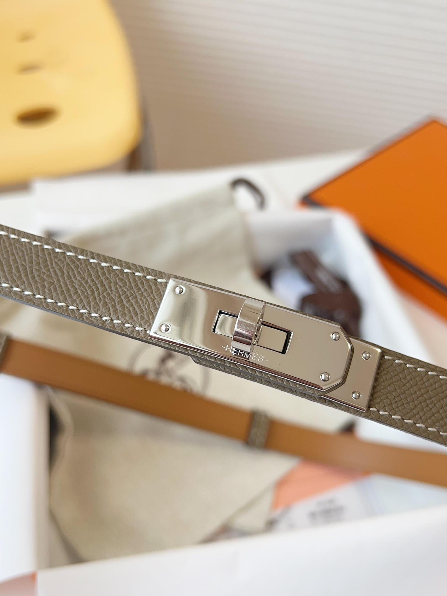 Hermès Female Leather Belt Cow Leather 18mm-s-m-l