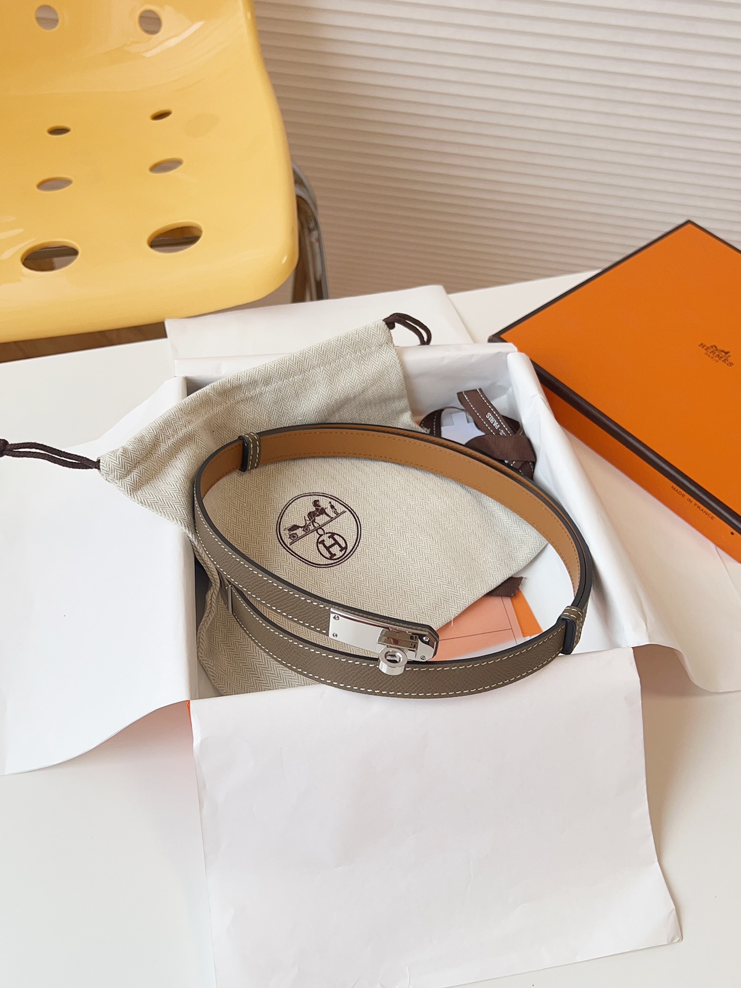 Hermès Female Leather Belt Cow Leather 18mm-s-m-l