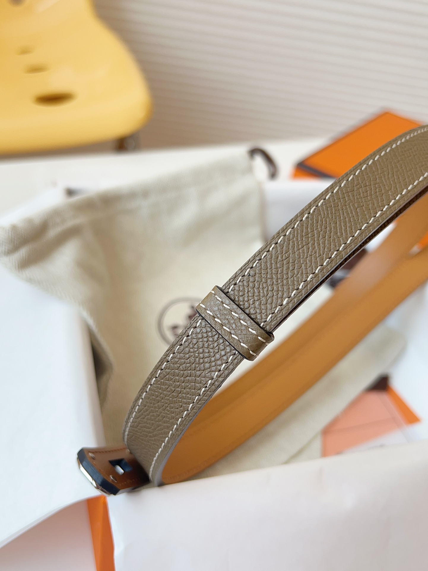 Hermès Female Leather Belt Cow Leather 18mm-s-m-l