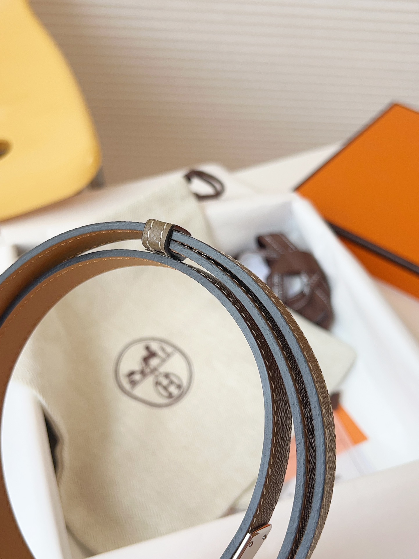 Hermès Female Leather Belt Cow Leather 18mm-s-m-l