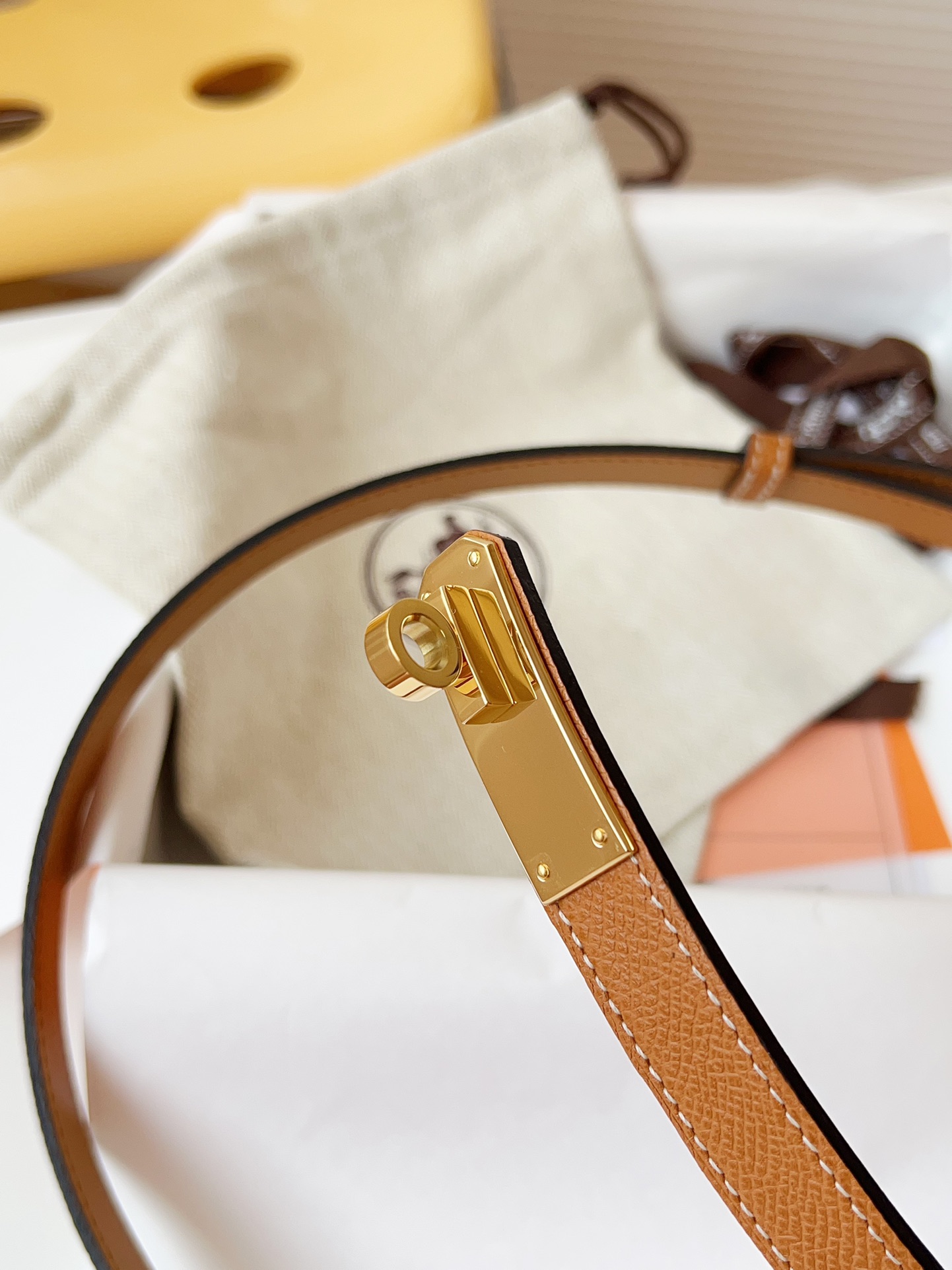 Hermès Female Leather Belt Cow Leather 18mm-s-m-l