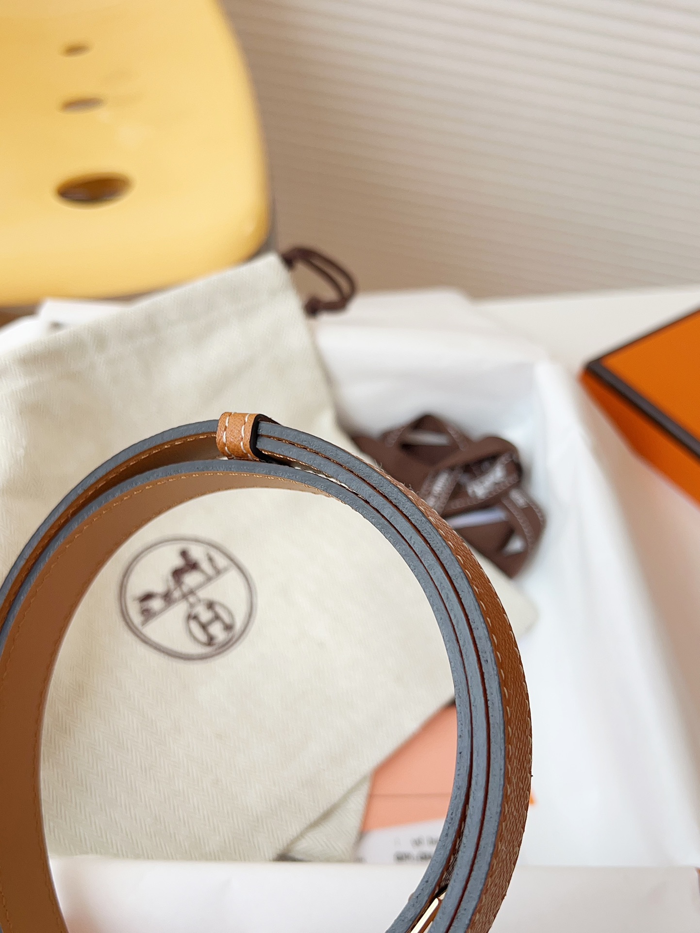 Hermès Female Leather Belt Cow Leather 18mm-s-m-l