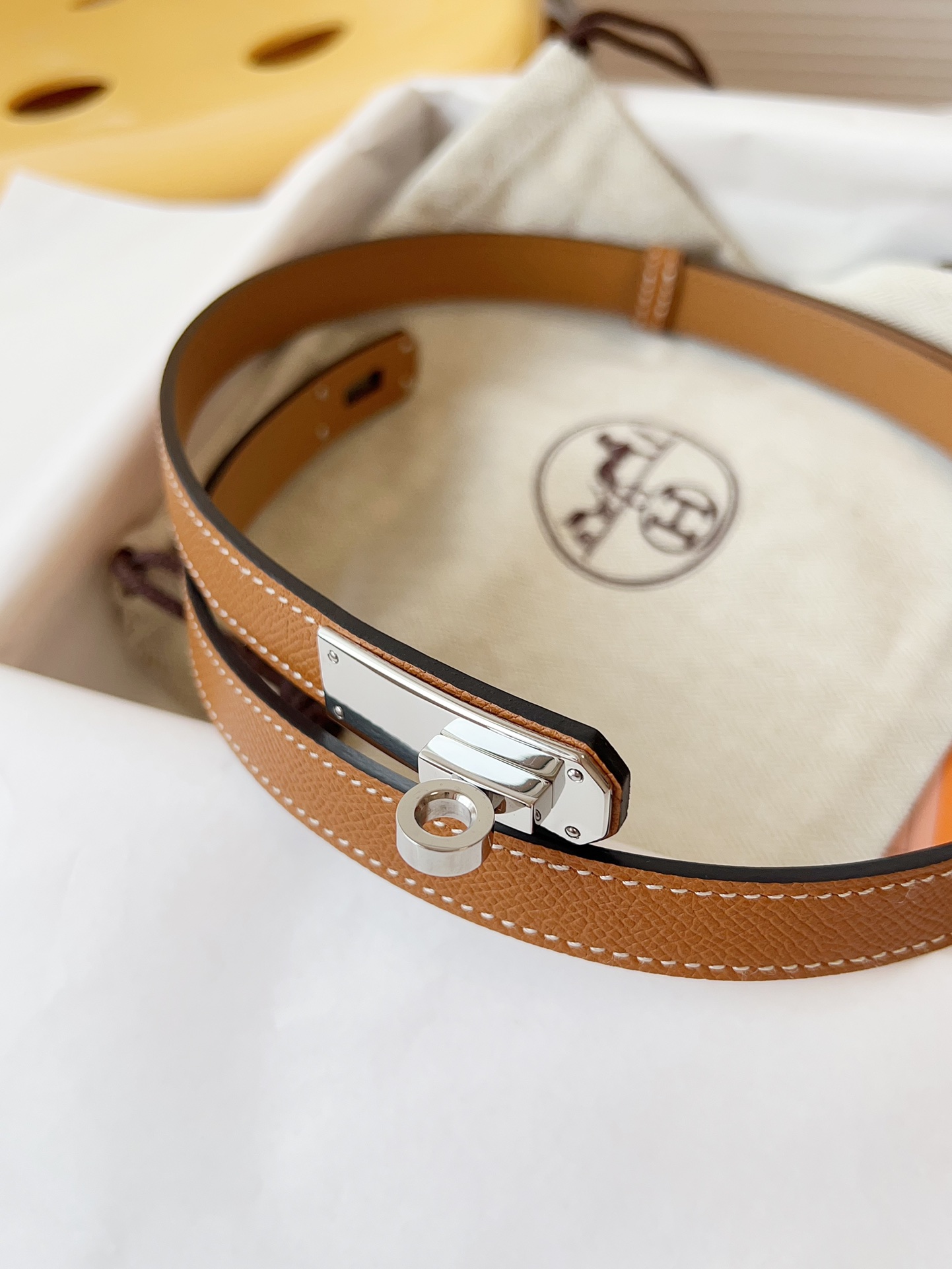 Hermès Female Leather Belt Cow Leather 18mm-s-m-l