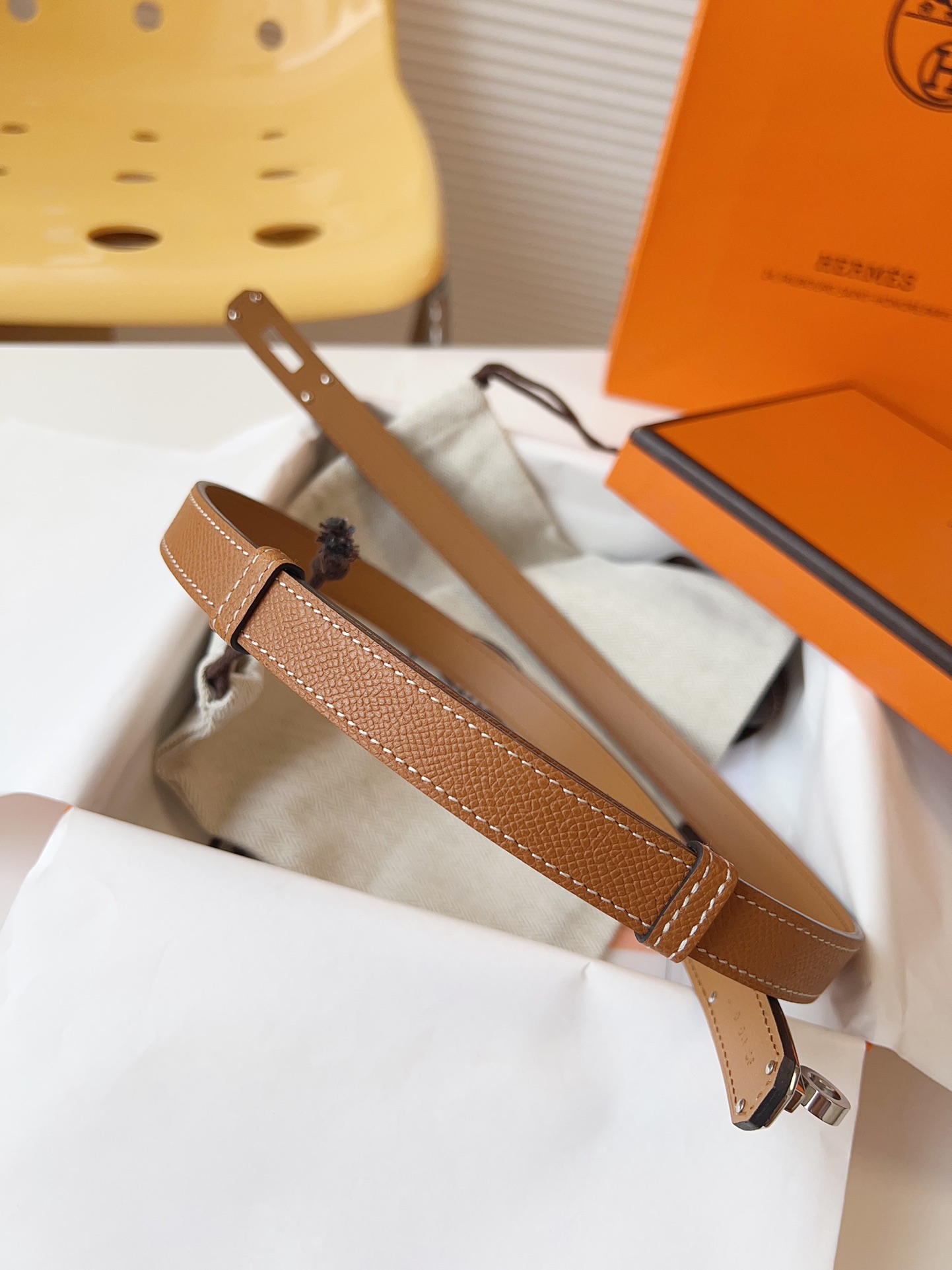Hermès Female Leather Belt Cow Leather 18mm-s-m-l