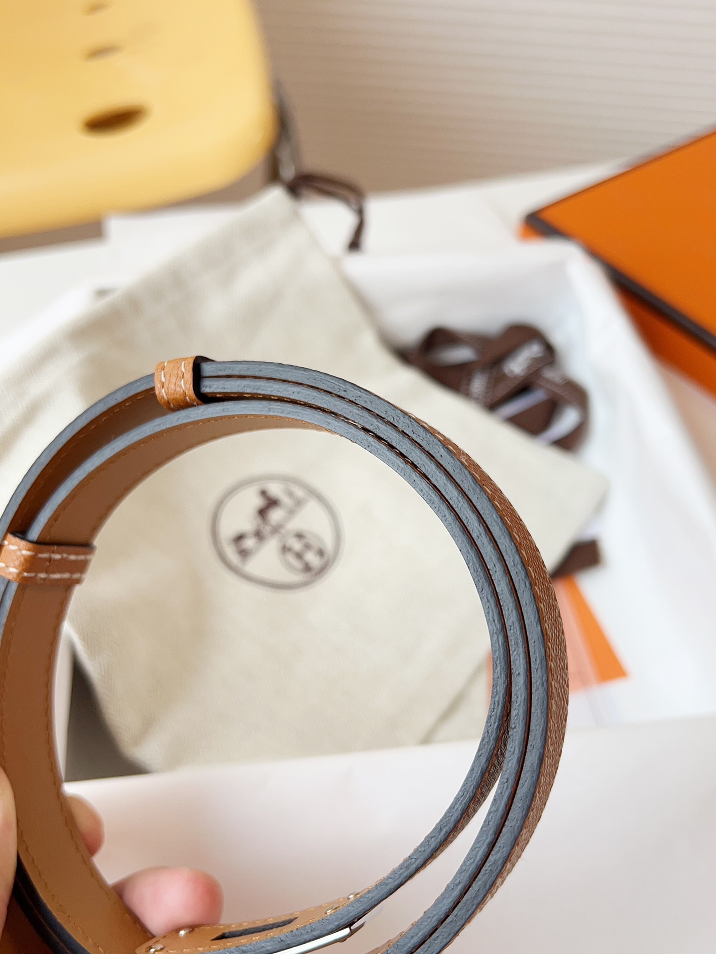 Hermès Female Leather Belt Cow Leather 18mm-s-m-l