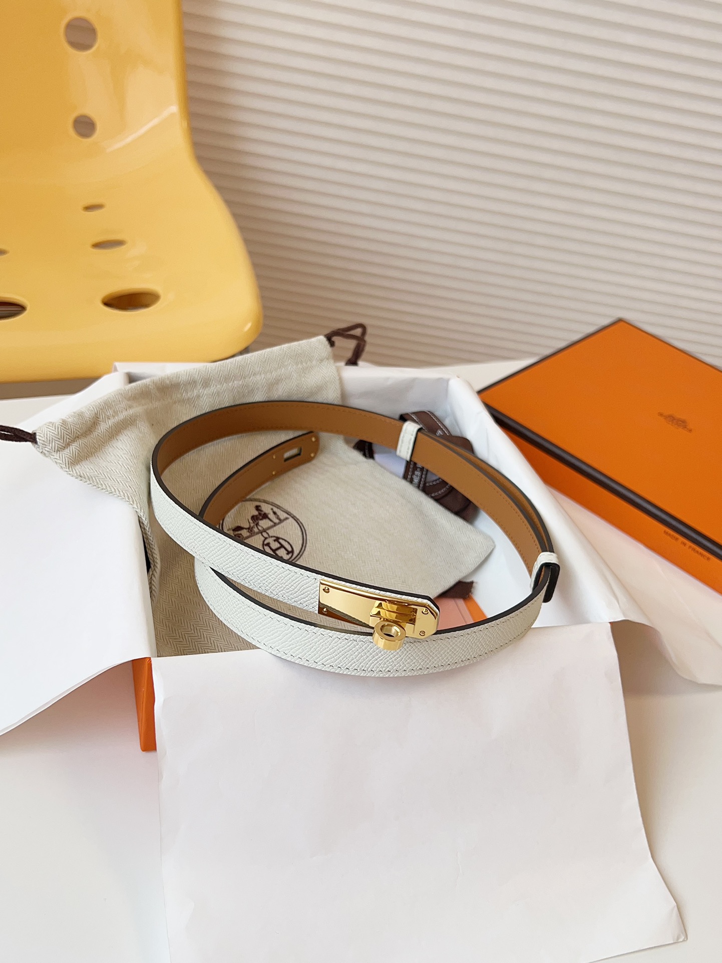 Hermès Female Leather Belt Cow Leather 18mm-s-m-l