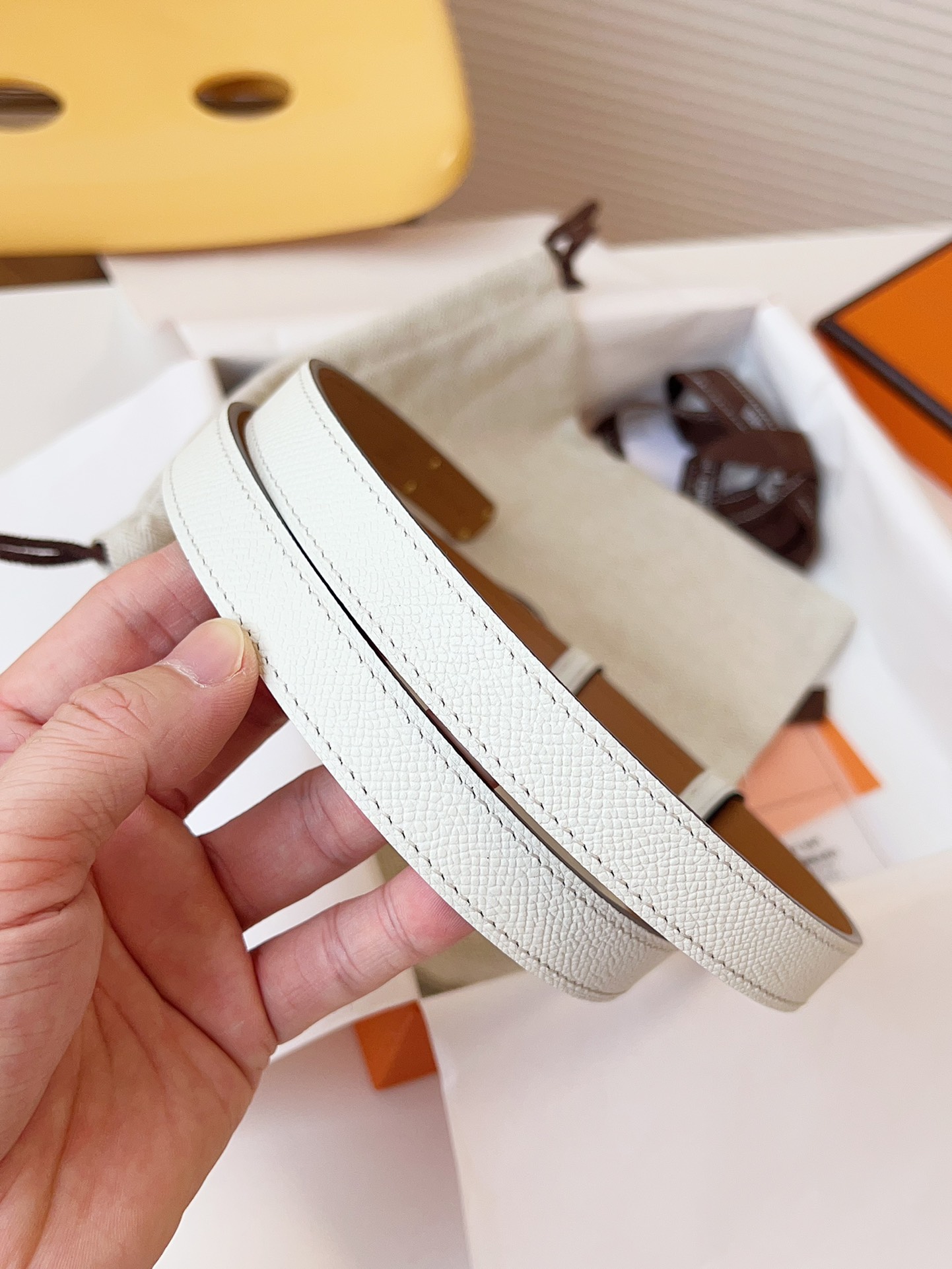 Hermès Female Leather Belt Cow Leather 18mm-s-m-l