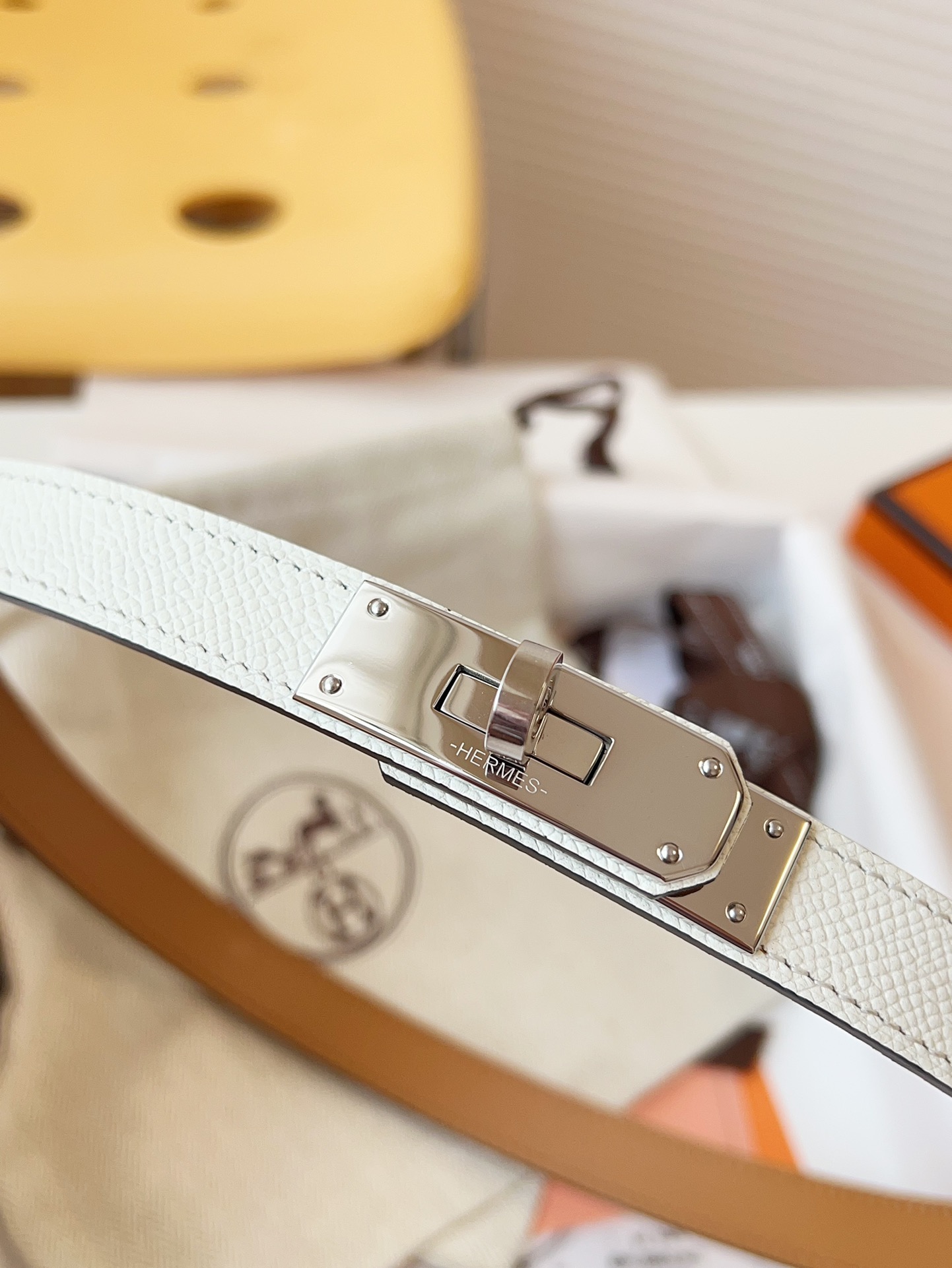 Hermès Female Leather Belt Cow Leather 18mm-s-m-l