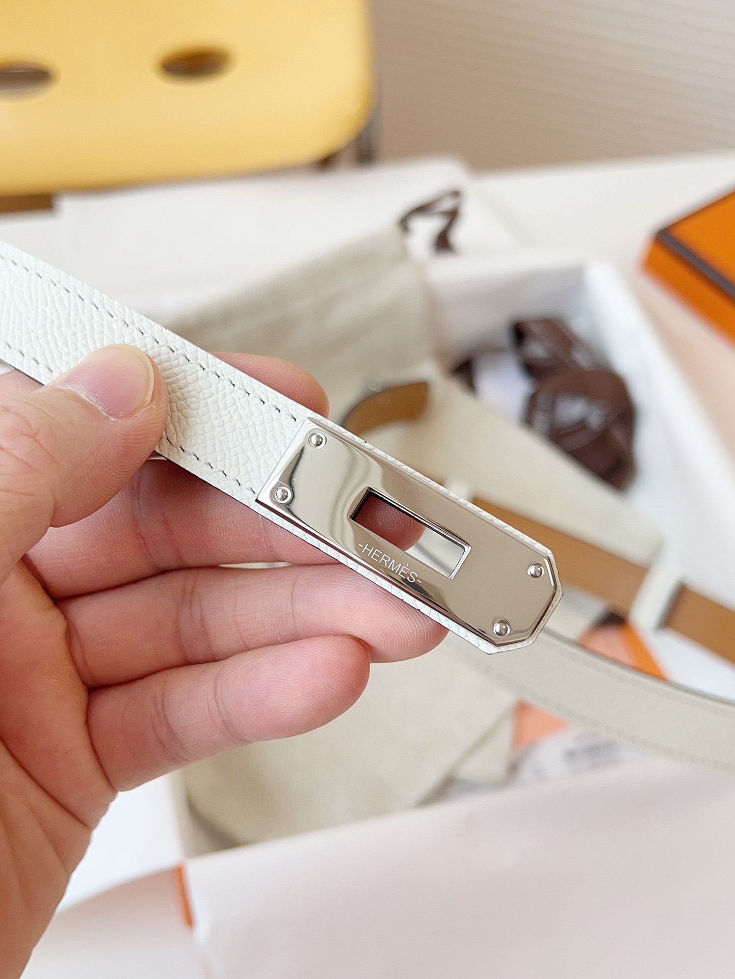Hermès Female Leather Belt Cow Leather 18mm-s-m-l