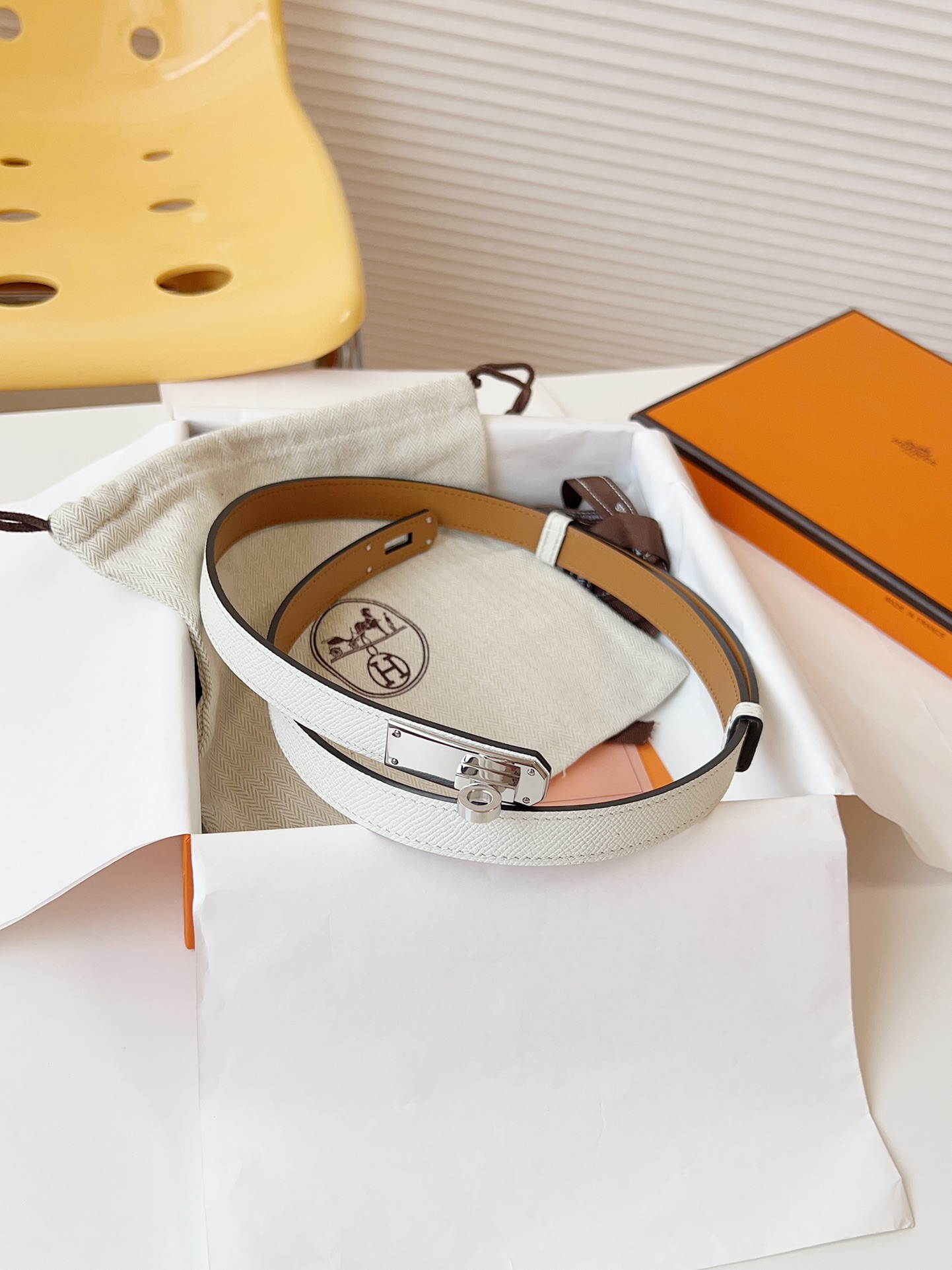 Hermès Female Leather Belt Cow Leather 18mm-s-m-l
