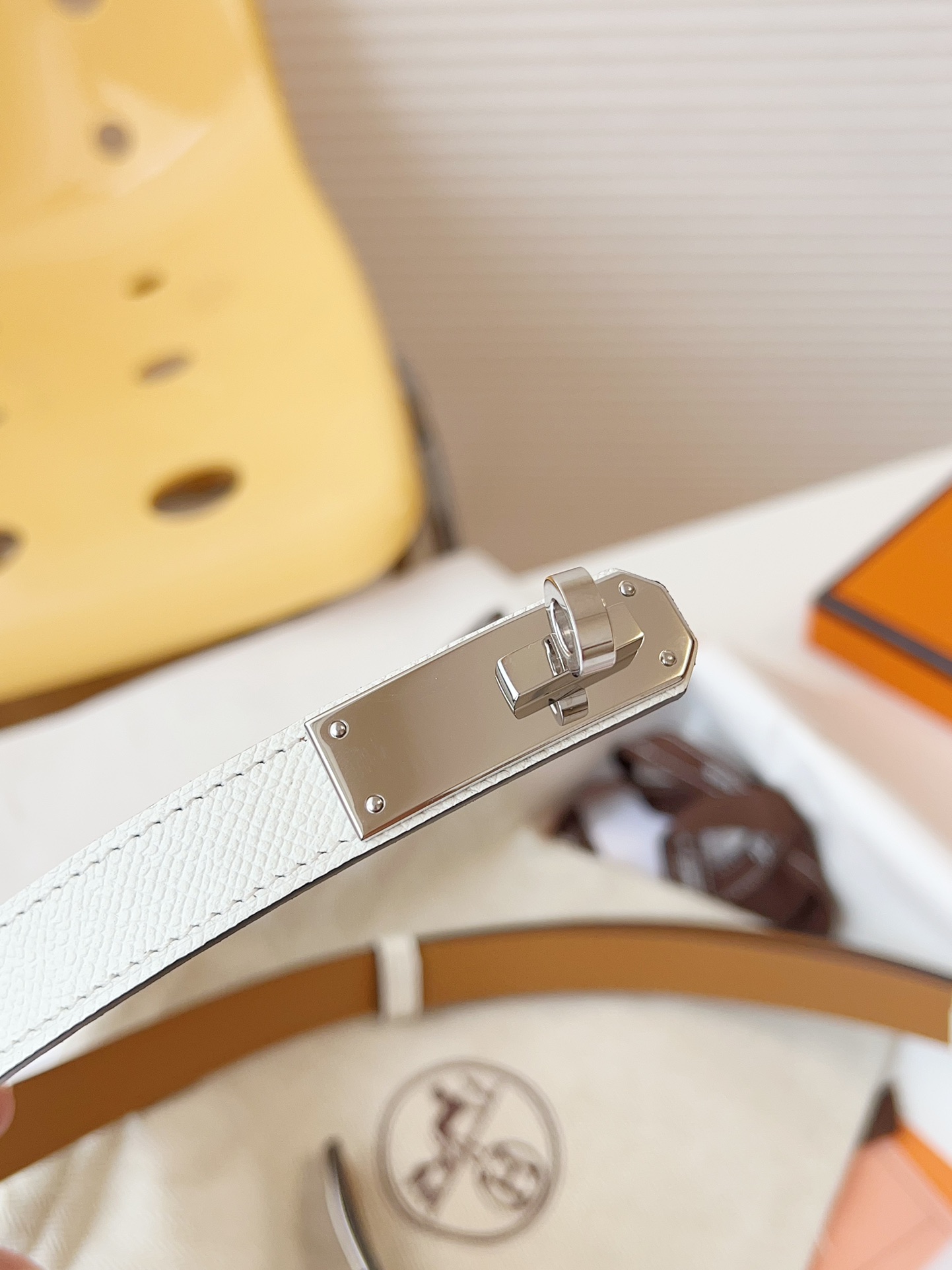 Hermès Female Leather Belt Cow Leather 18mm-s-m-l