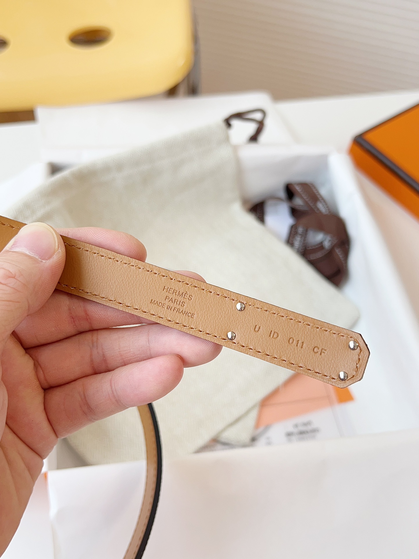 Hermès Female Leather Belt Cow Leather 18mm-s-m-l