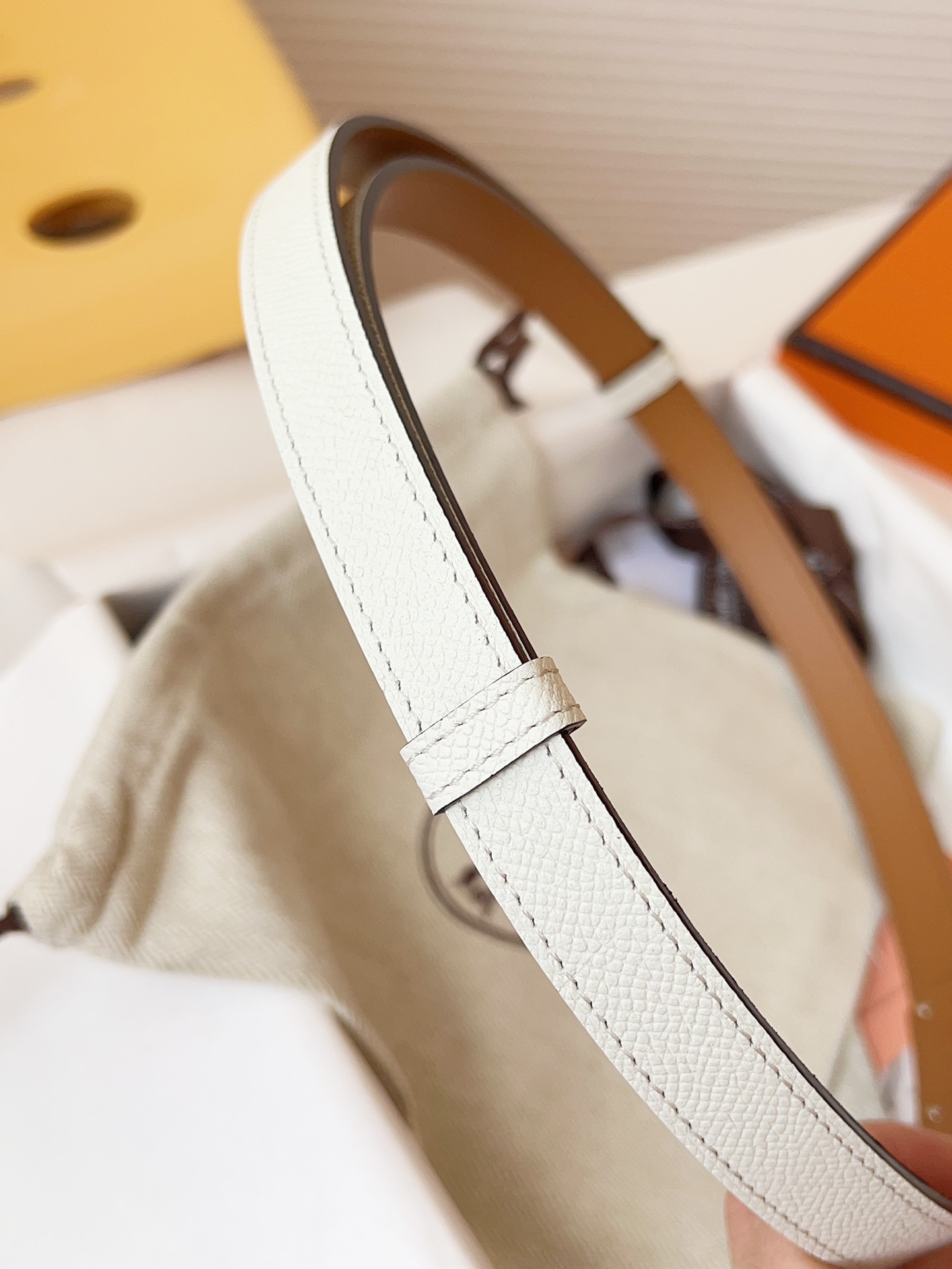 Hermès Female Leather Belt Cow Leather 18mm-s-m-l